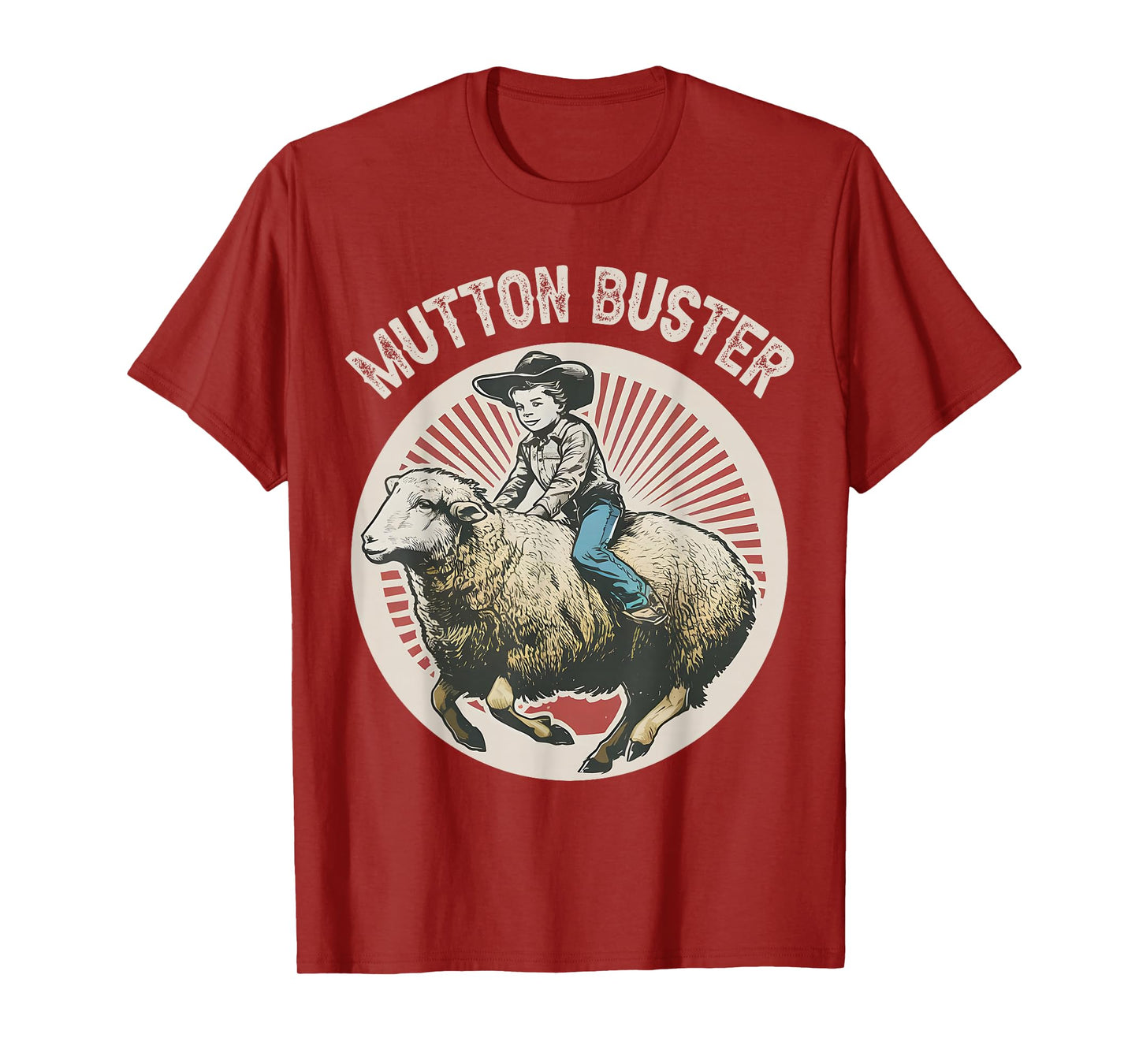 Mutton Buster Mutton Busting Sheep Riding Texas Rodeo Kids T-Shirt