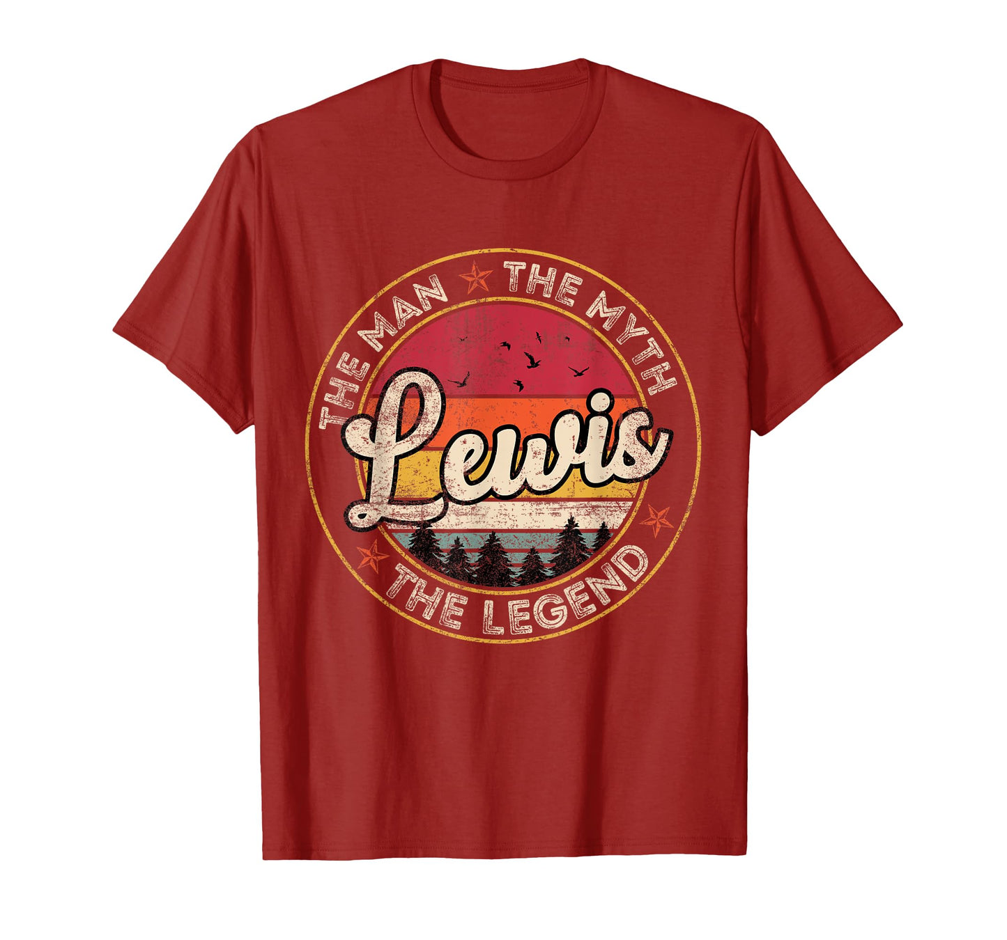 Lewis The Man The Myth The Legend Personalized Name T-Shirt