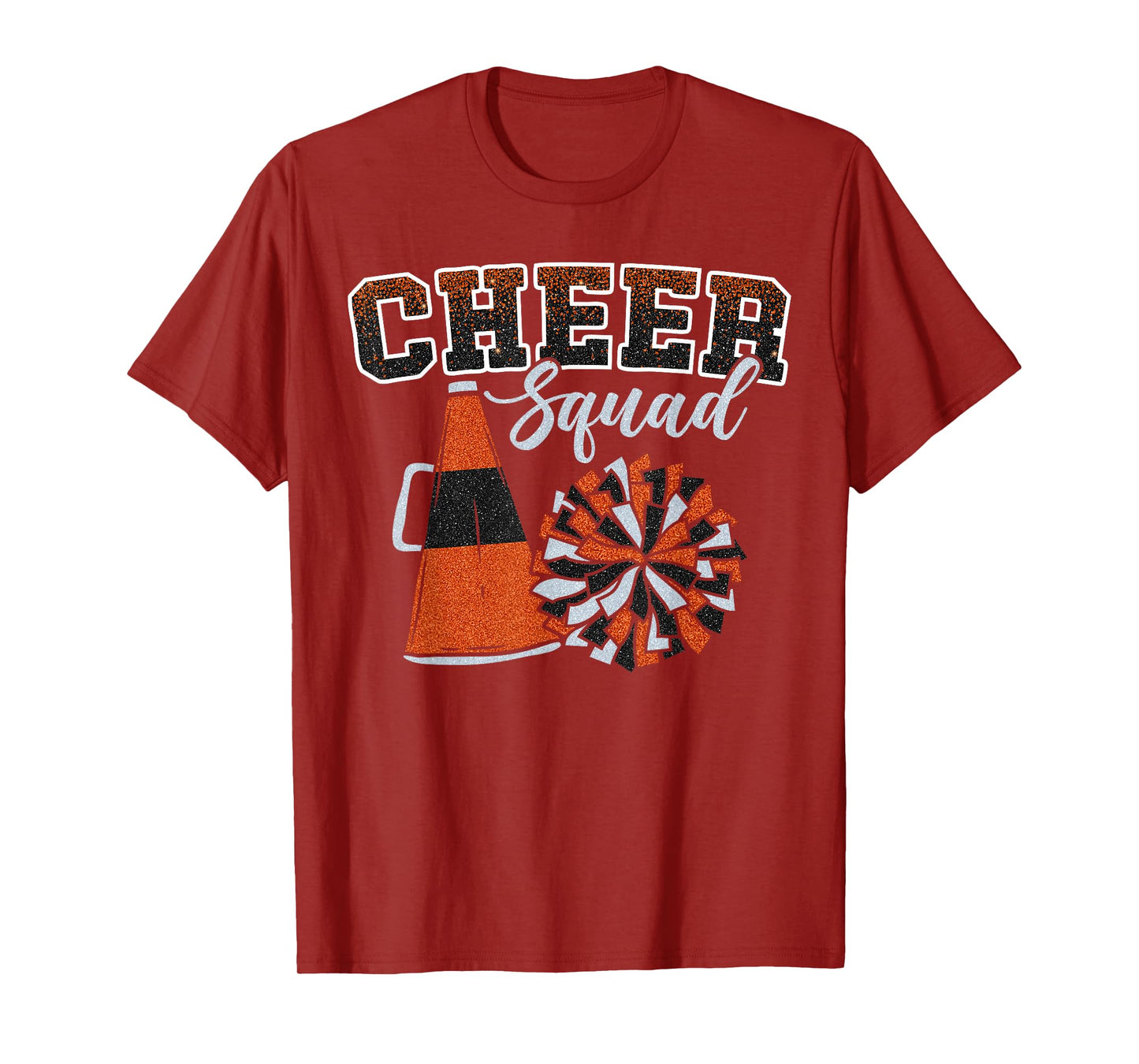 Cheer Squad Funny Cheerleader Cheerleading Orange Women Girl T-Shirt