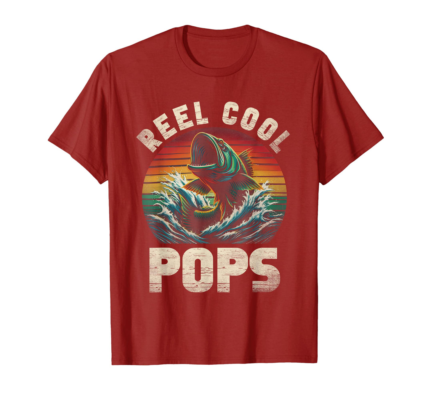 Reel Cool Pops Fishing Pops Pop Father's Day Fisherman Fish T-Shirt
