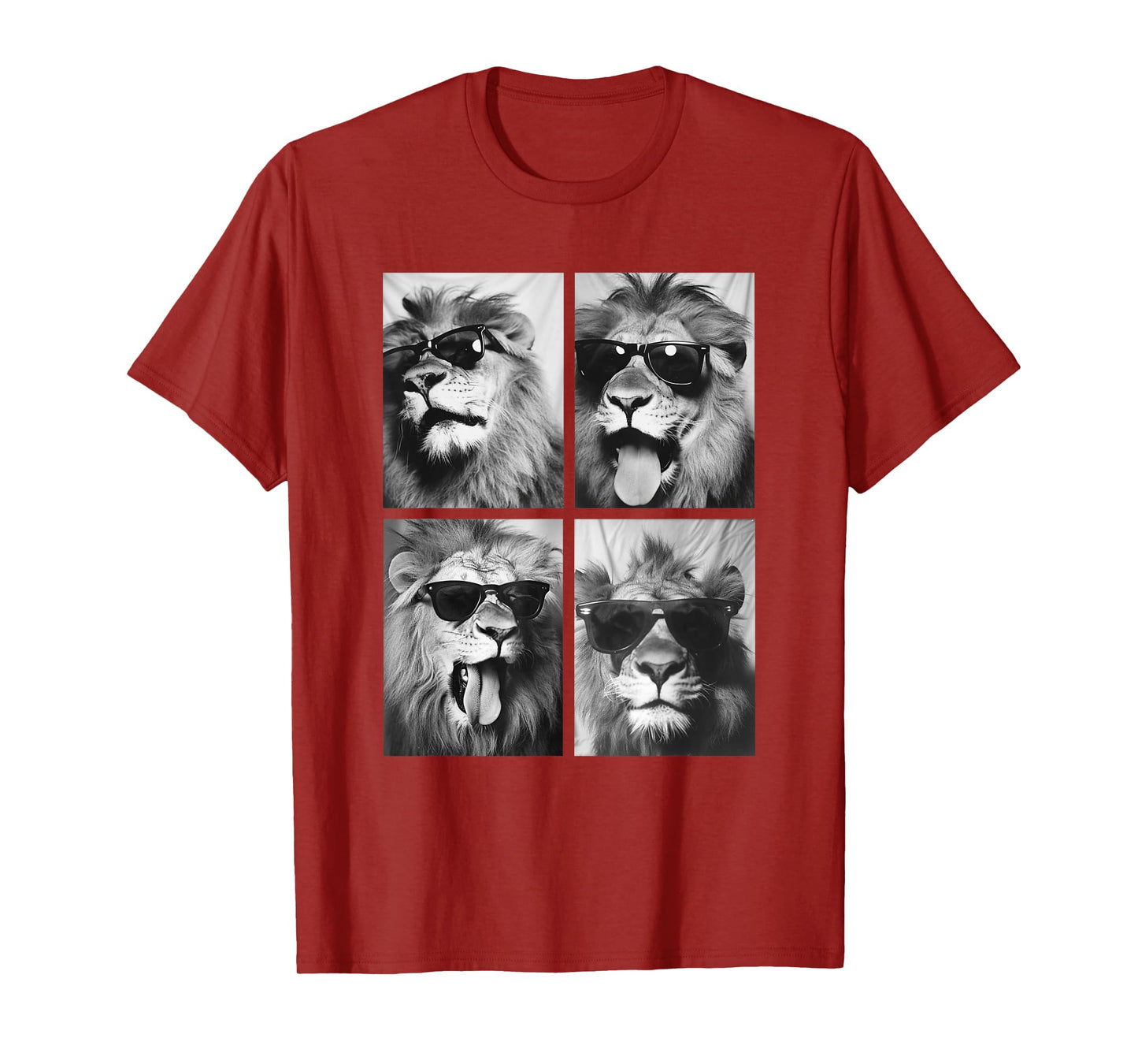 Cute Lions with Sunglasses Cool Lion Animals Photo Booth T-Shirt
