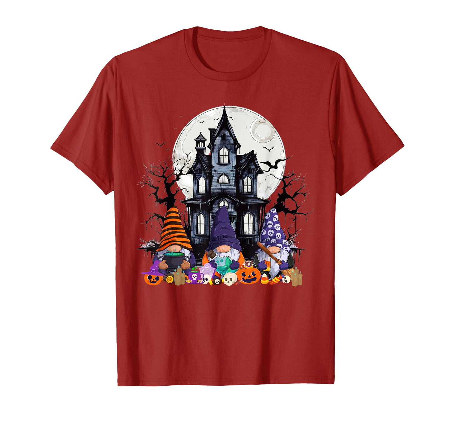 Gnome Witch Halloween Pumpkin Autumn Fall Holiday 2024 T-Shirt