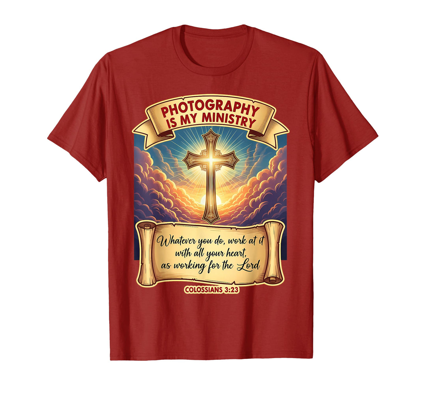 Christian Photographer Photography Art is My Ministry Jesus T-Shirt