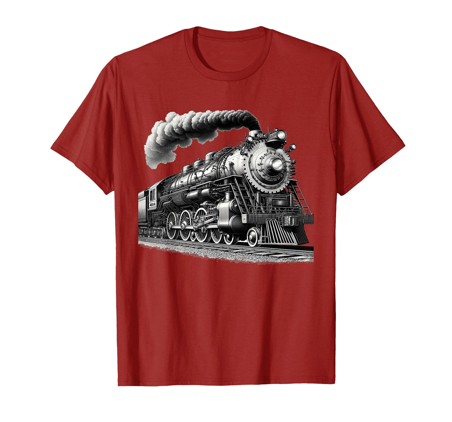 Steam Locomotive Train Vintage 1940s Style Engine Railroad T-Shirt