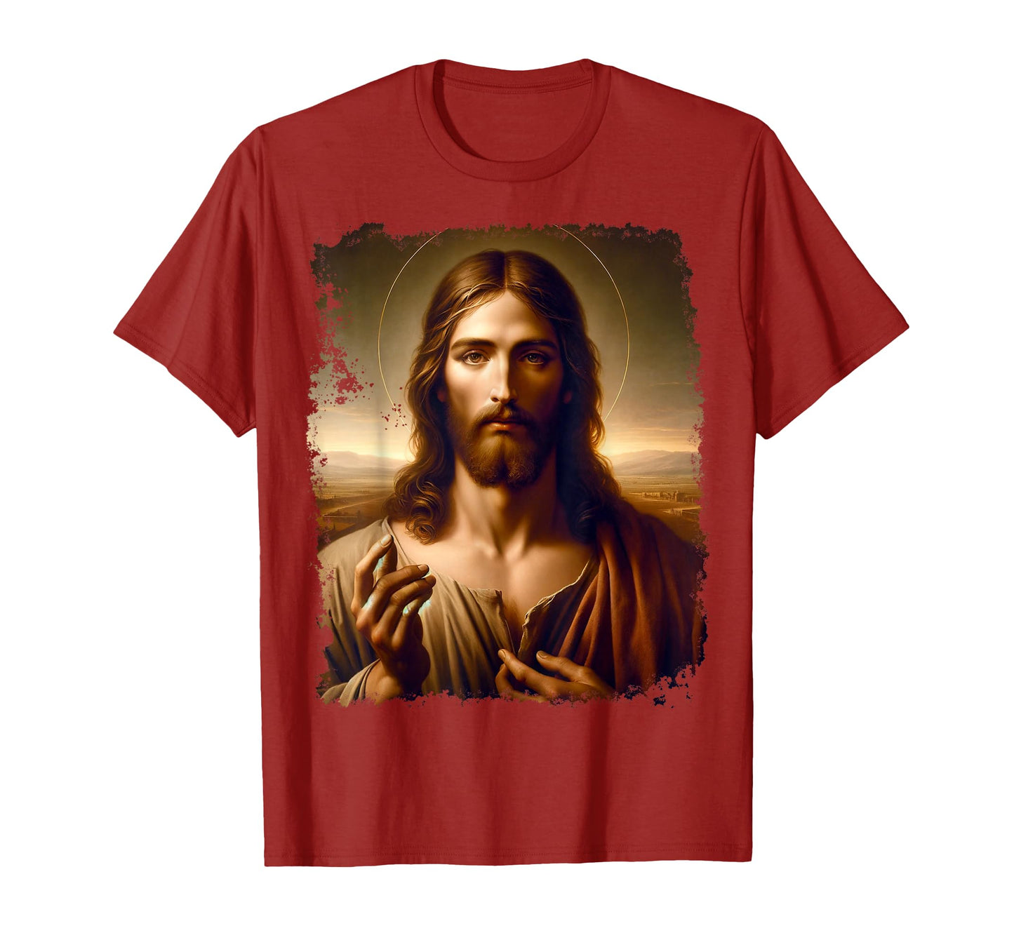 Renaissance Jesus Christ Spiritual Leader Portrait Art T-Shirt