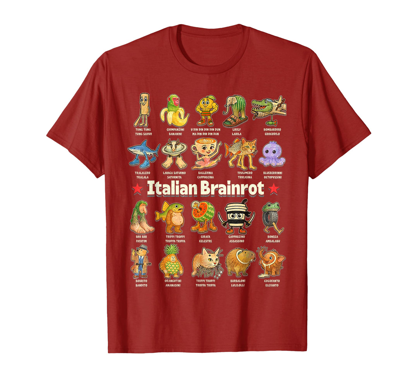 Tralalero Tralala Shark FUNNY Italian Brainrot Meme Tee T-Shirt