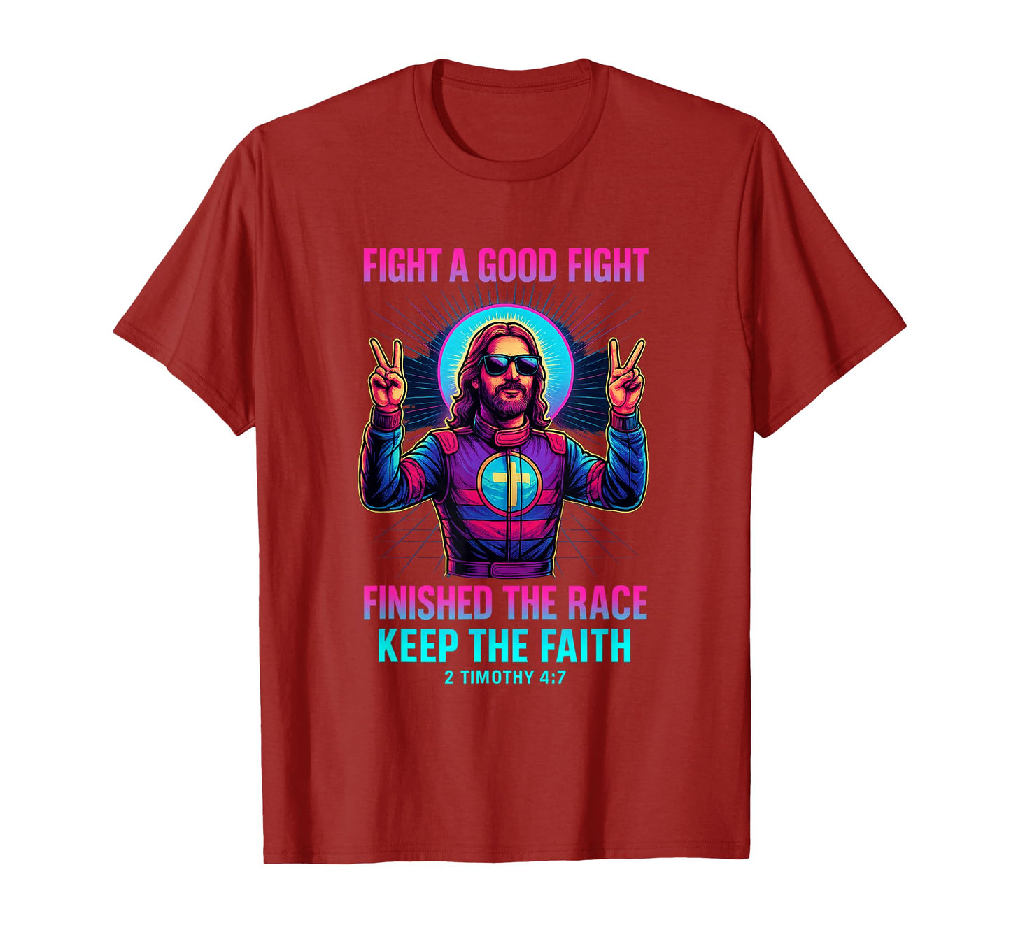 Retro Christian Quote Keep The Faith 2 Timothy 4:7 T-Shirt