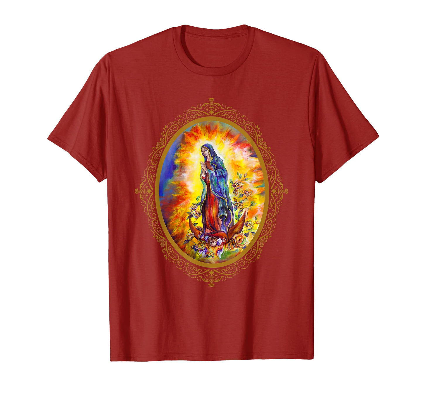Our Lady of Guadalupe by Amberose Marie Art T-Shirt