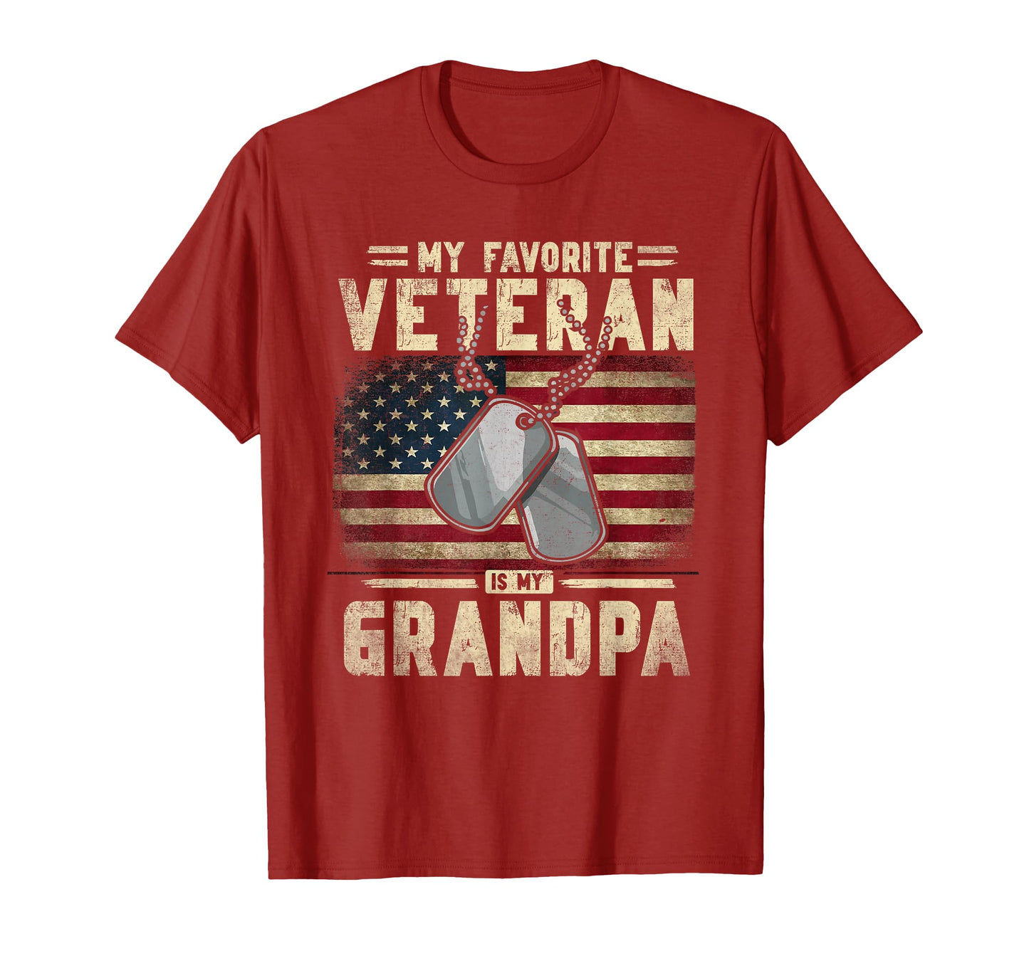 Father's Day Veteran Day My Favorite Veteran Is My Grandpa T-Shirt