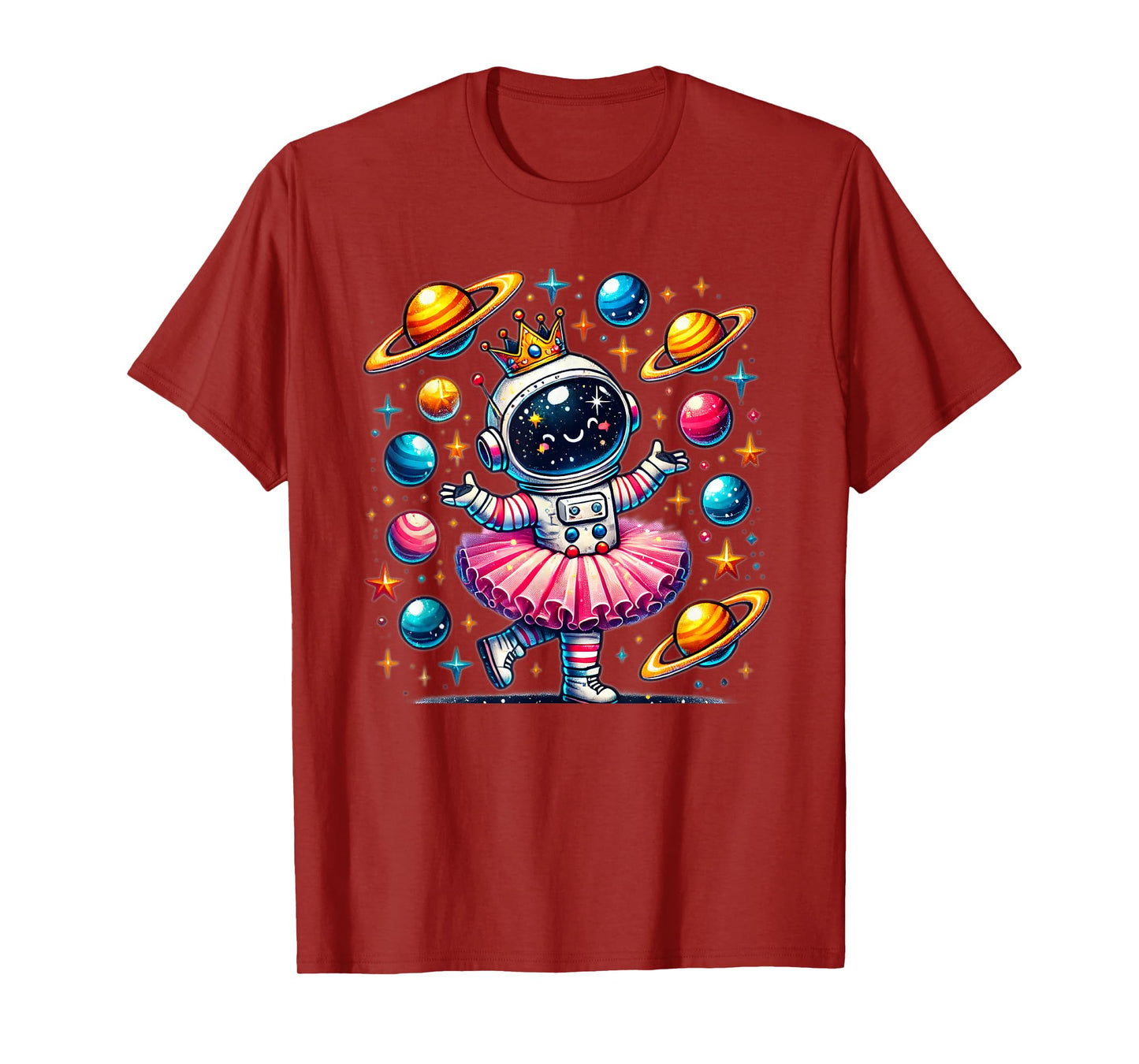 Ballerina Girl Space Astronaut T-Shirt
