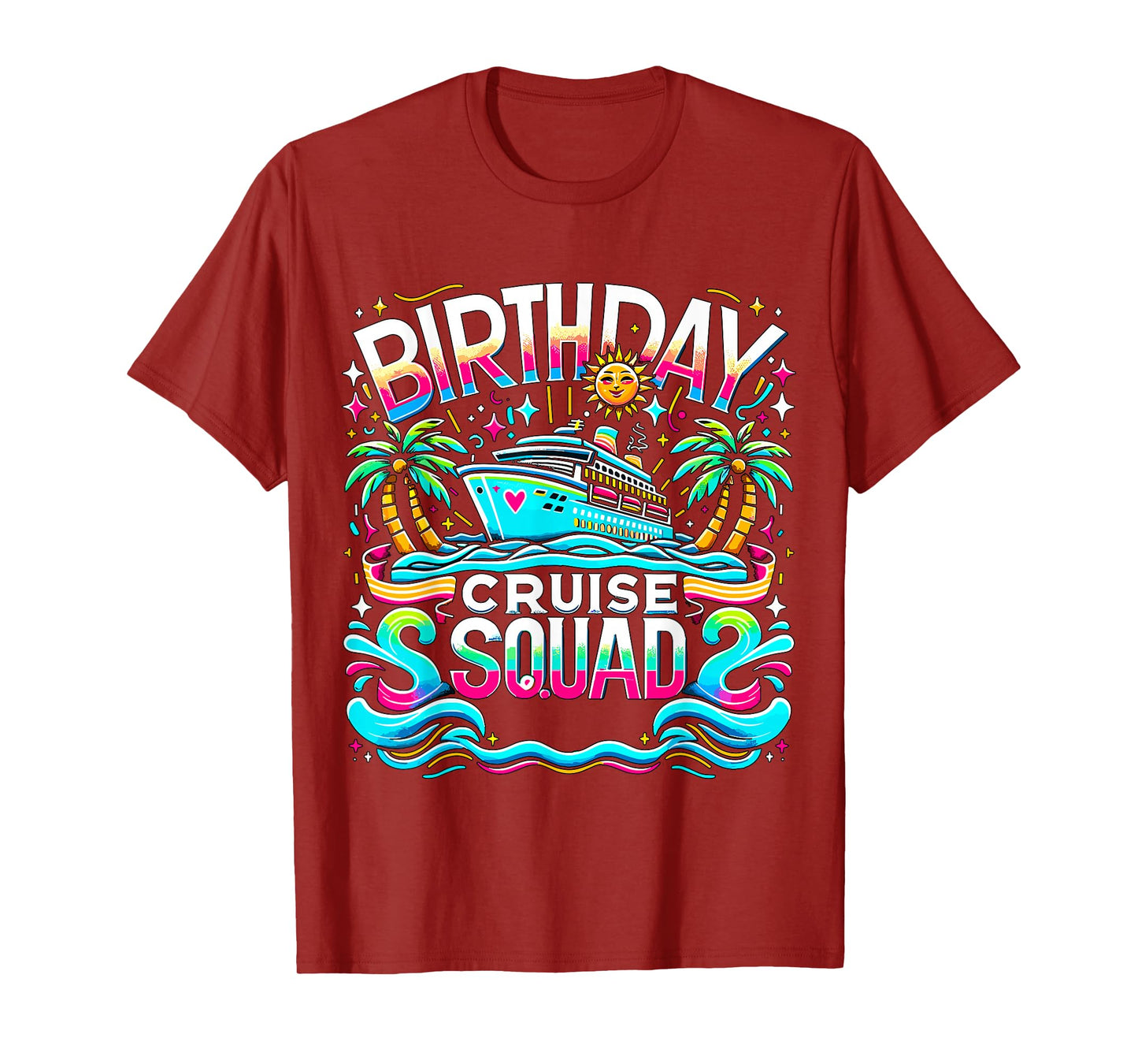 Birthday Cruise Crew Squad Matching Family T-Shirt