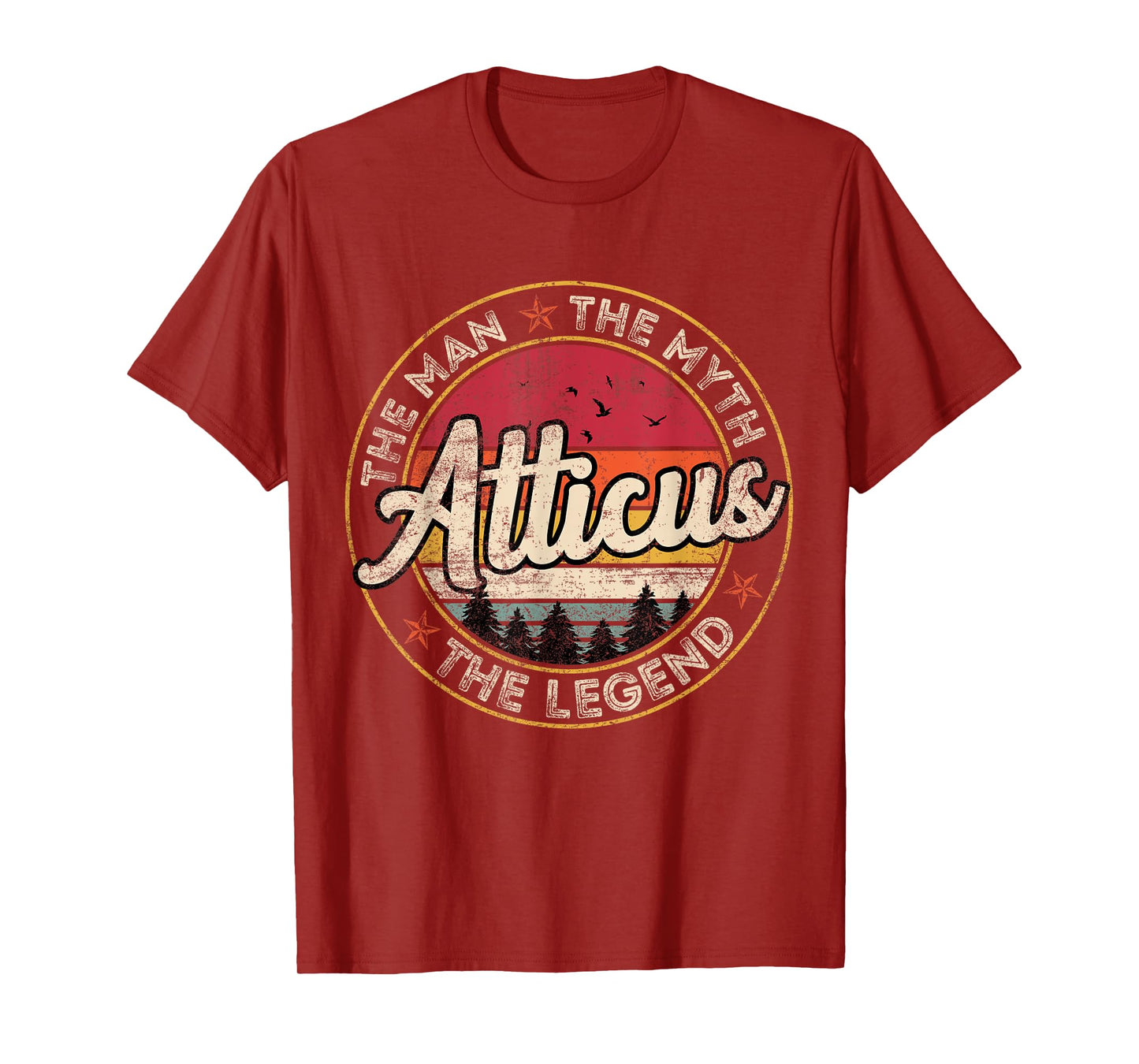 Atticus The Man The Myth The Legend Personalized Name T-Shirt