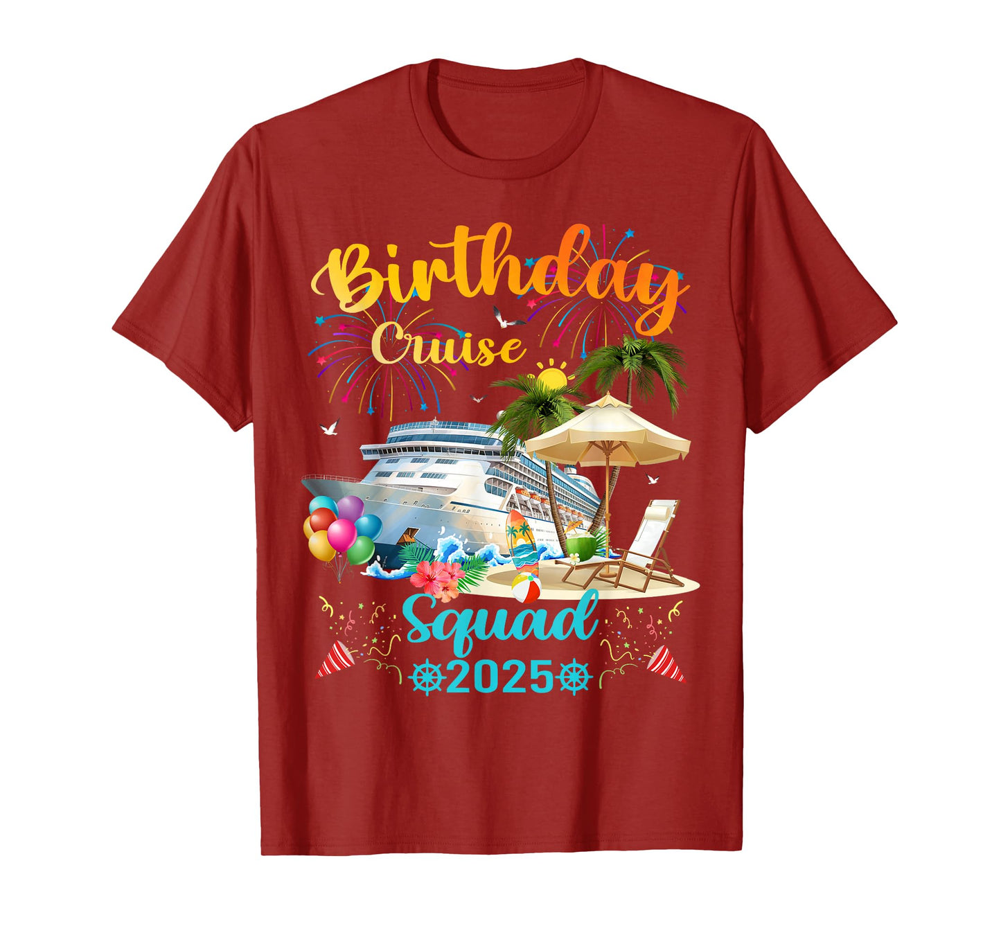 Birthday Cruise Squad 2025 T-Shirt