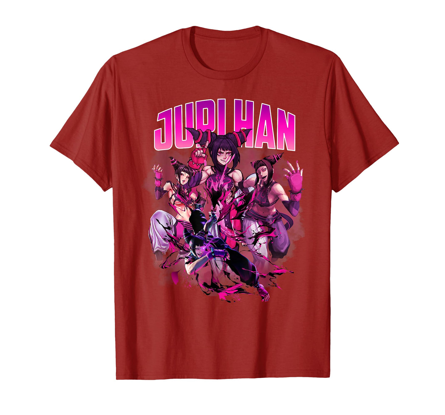 Game Character Juri Han Collage Style 90's Vintage T-Shirt