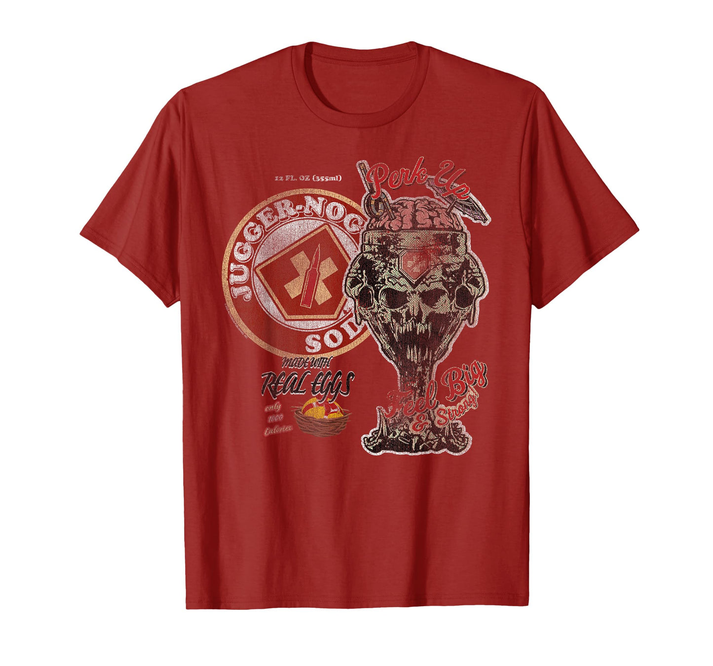 Call of Duty Jugger-Nog Soda Collage Video Game T-Shirt