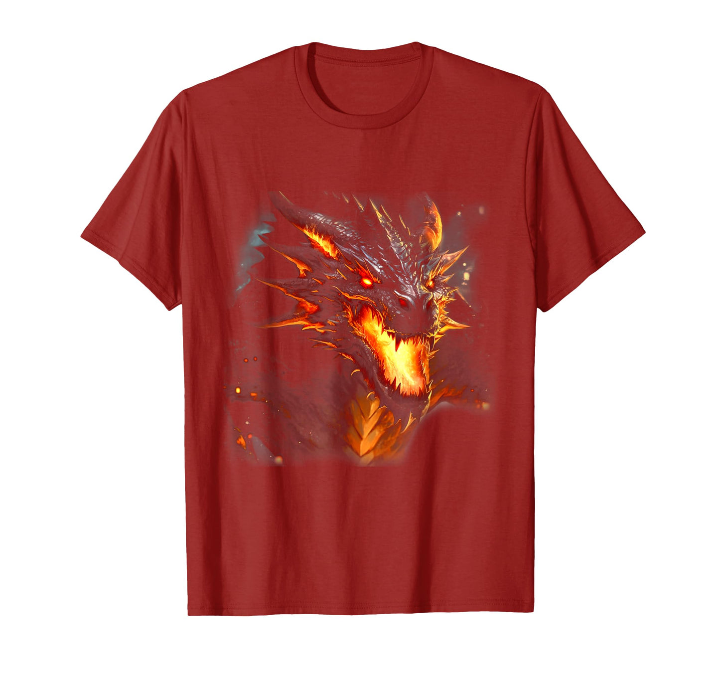 Fire Dragon Head Mythical Dragon Love Breathing Fire Fantasy T-Shirt