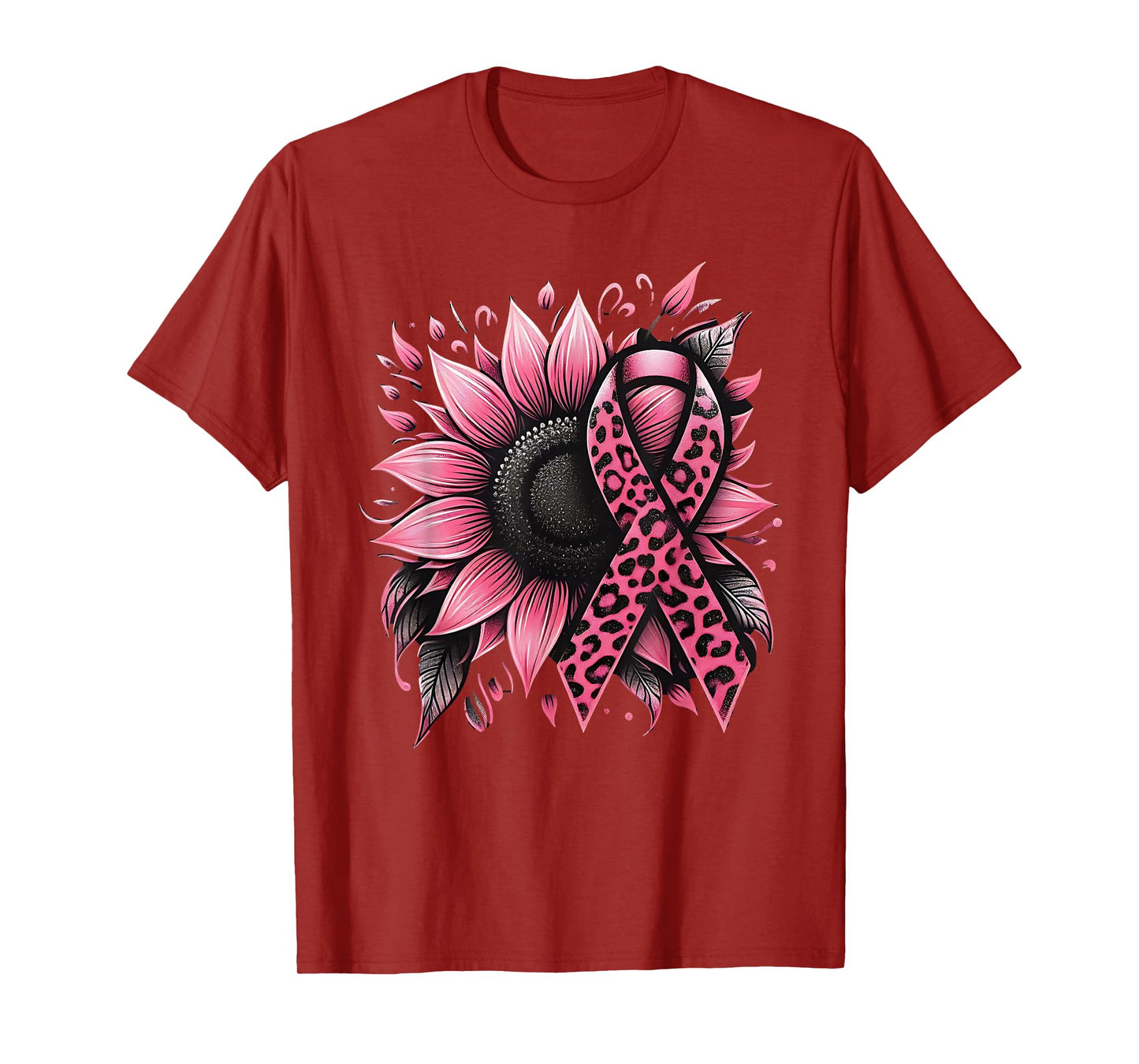 Sunflower Pink Breast Cancer Awareness T-Shirt