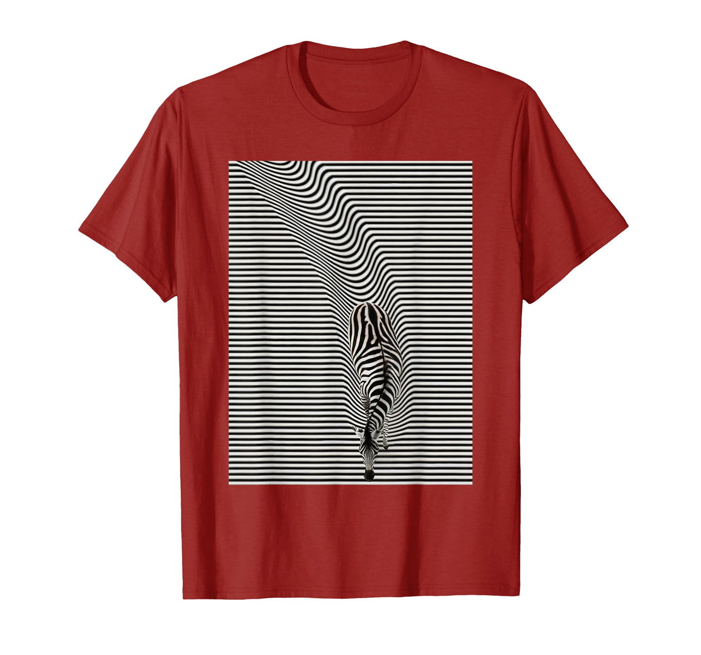Zebra optical illusion, men's, women's, kids T-Shirt