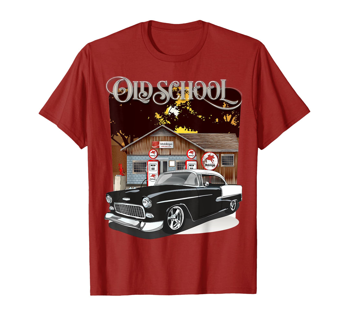 1955 55 chevys bel air classic vintage muscle car old school T-Shirt