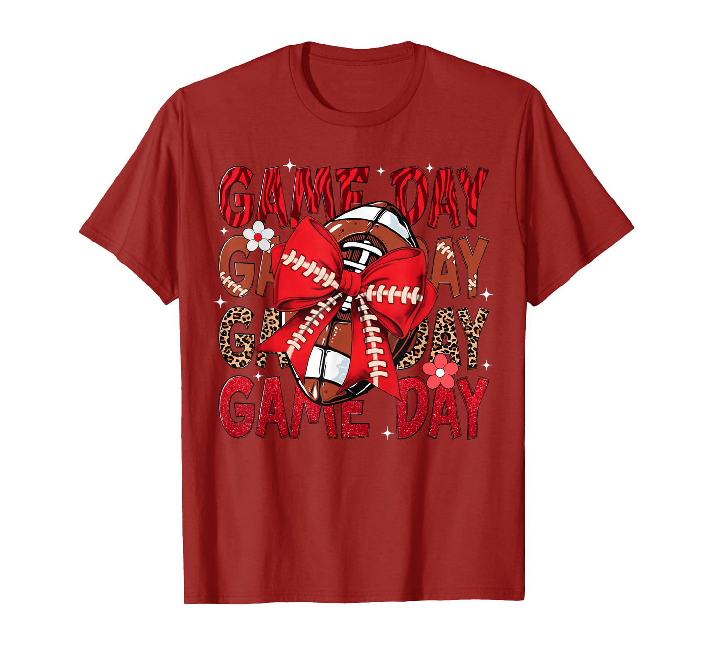 Game Day Football Season Football Mama Girl Funny Team Sport T-Shirt