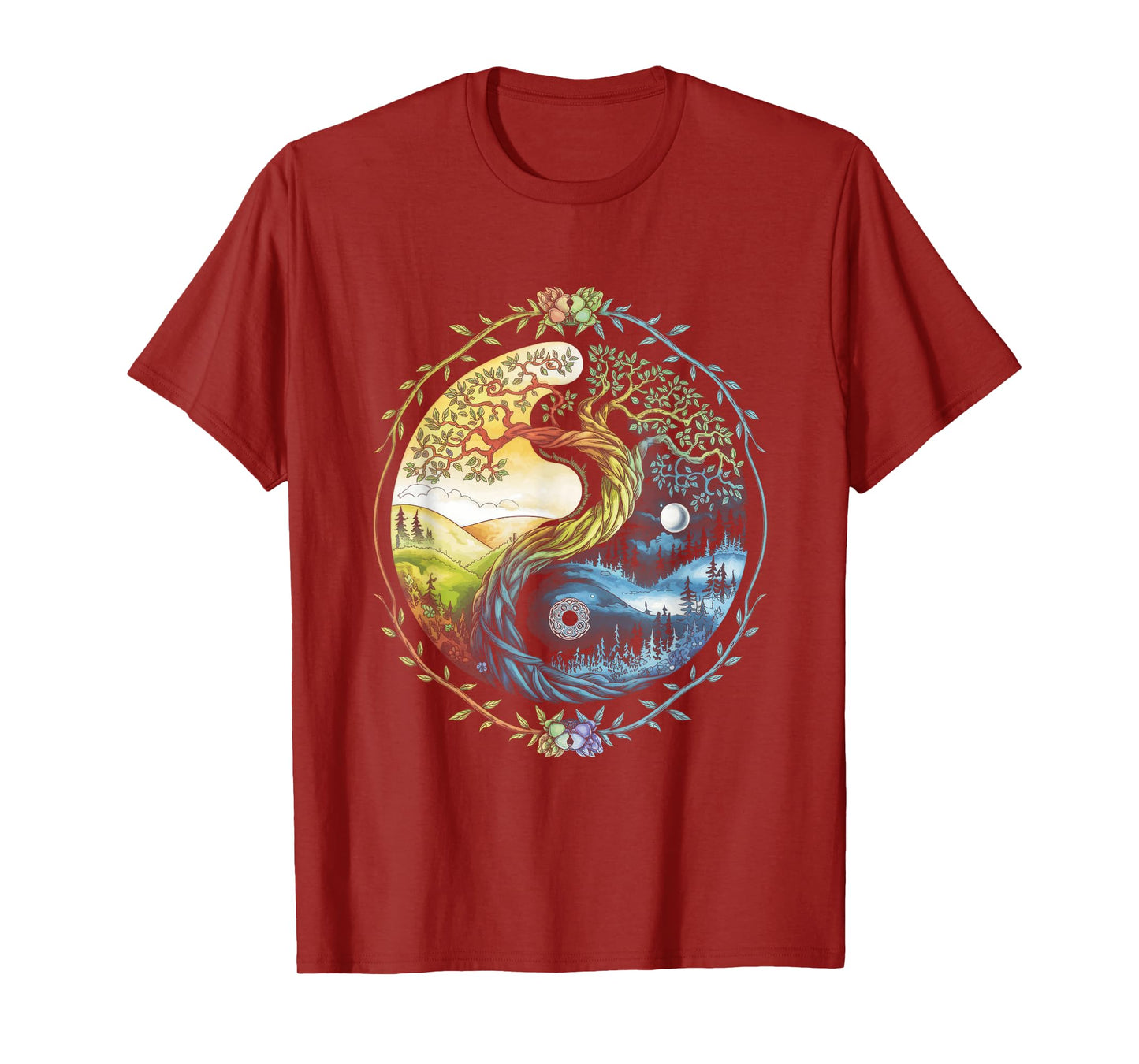 Tree Life Yin Yang Tree Beautiful Spiritual T-Shirt