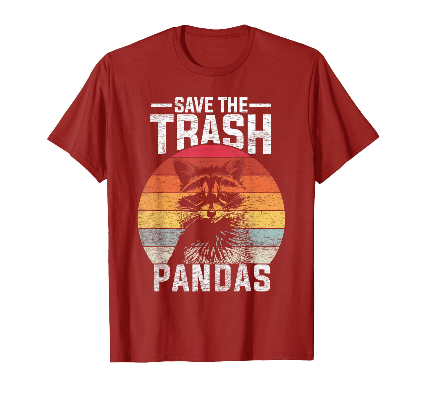 Vintage Retro Save The Trash Pandas Funny Raccoon T-Shirt