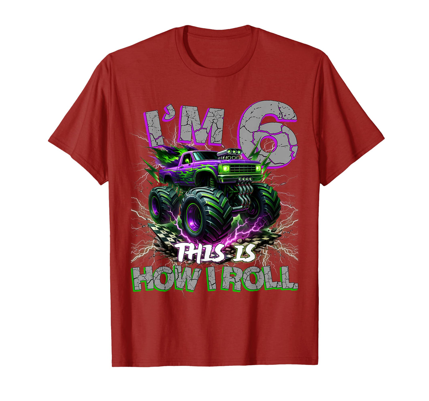Im 6 Years Olds Monster Truck 6th Birthday Boy Gifts Outfit T-Shirt