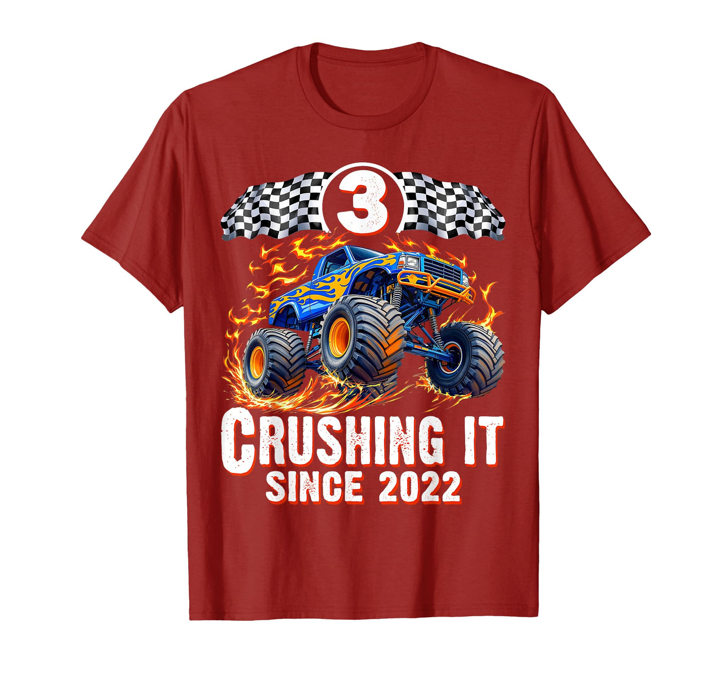 Birthday Monster Truck 3 years Old Boys 3rd Party Born 2022 T-Shirt