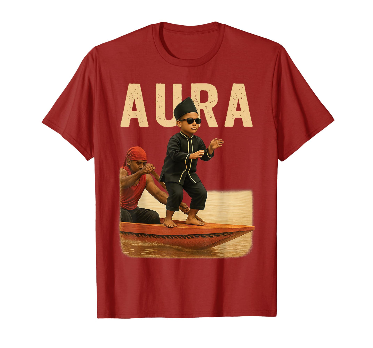 Indonesian Boat Race Aura Farming Boat Kid Dancing Meme T-Shirt