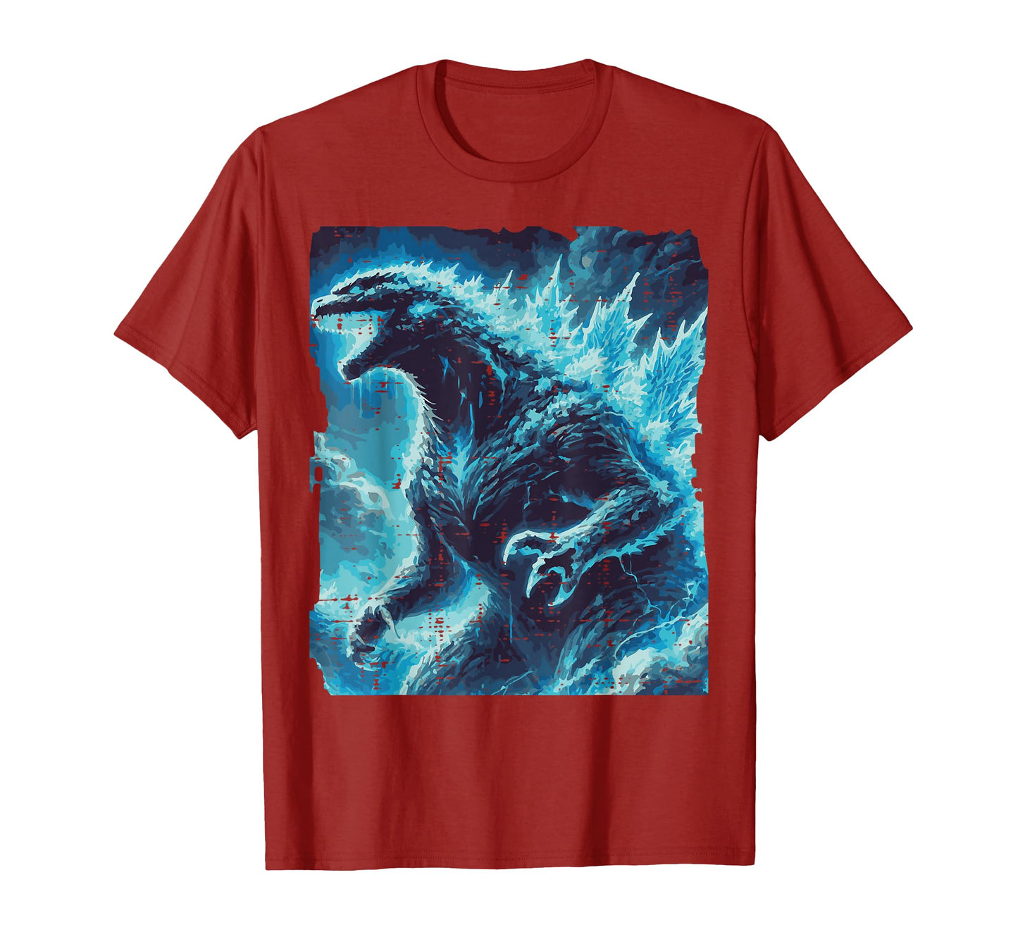 Japanese Blue Kaiju Monster Art Men Boys Kids Youth Teens T-Shirt