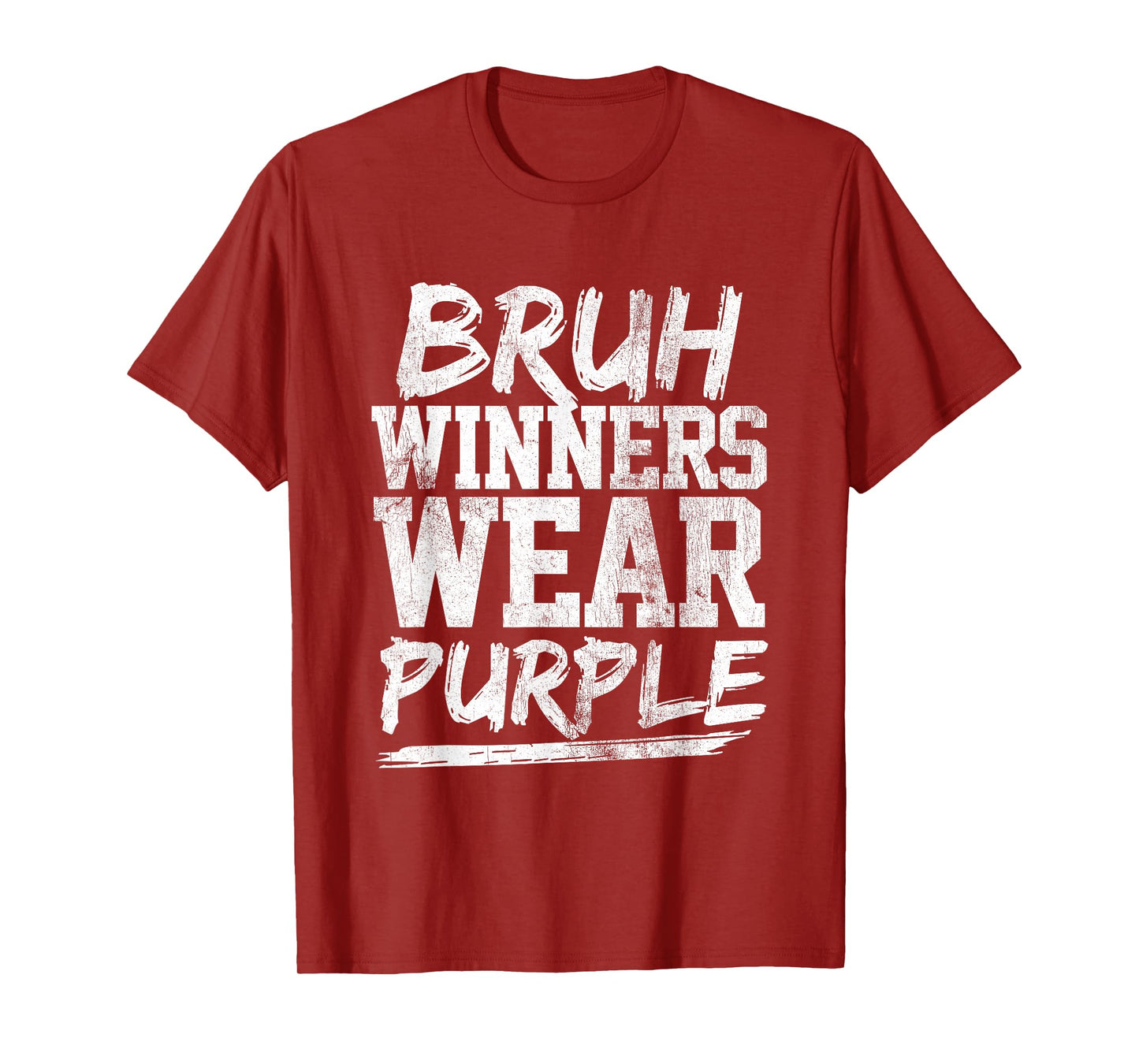 Bruh Winners Wear Purple Funny Sports Fan Team Graphic T-Shirt