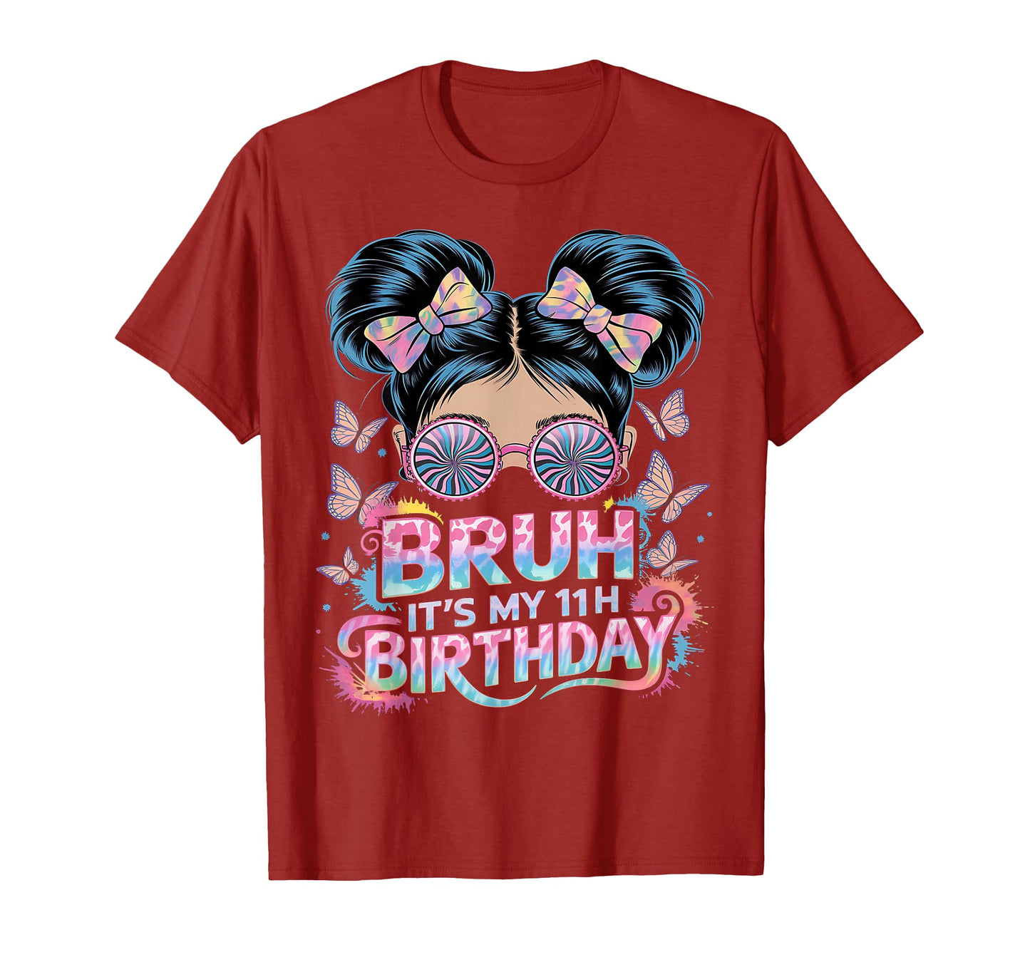 Bruh Its My 11th Birthday Shirt Girls 11 Year Old Birthday T-Shirt