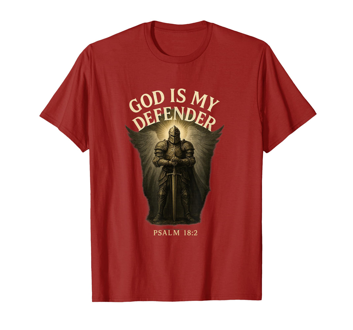 God is My Defender Psalm 18:2 Christian Armor | Religious T-Shirt