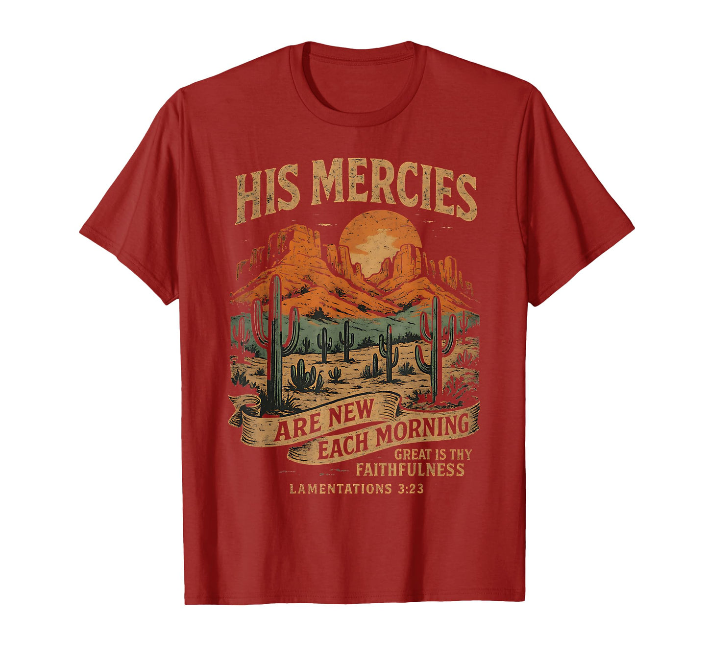 His Mercies Christian Jesus Faith Bible Verse Inspirational T-Shirt