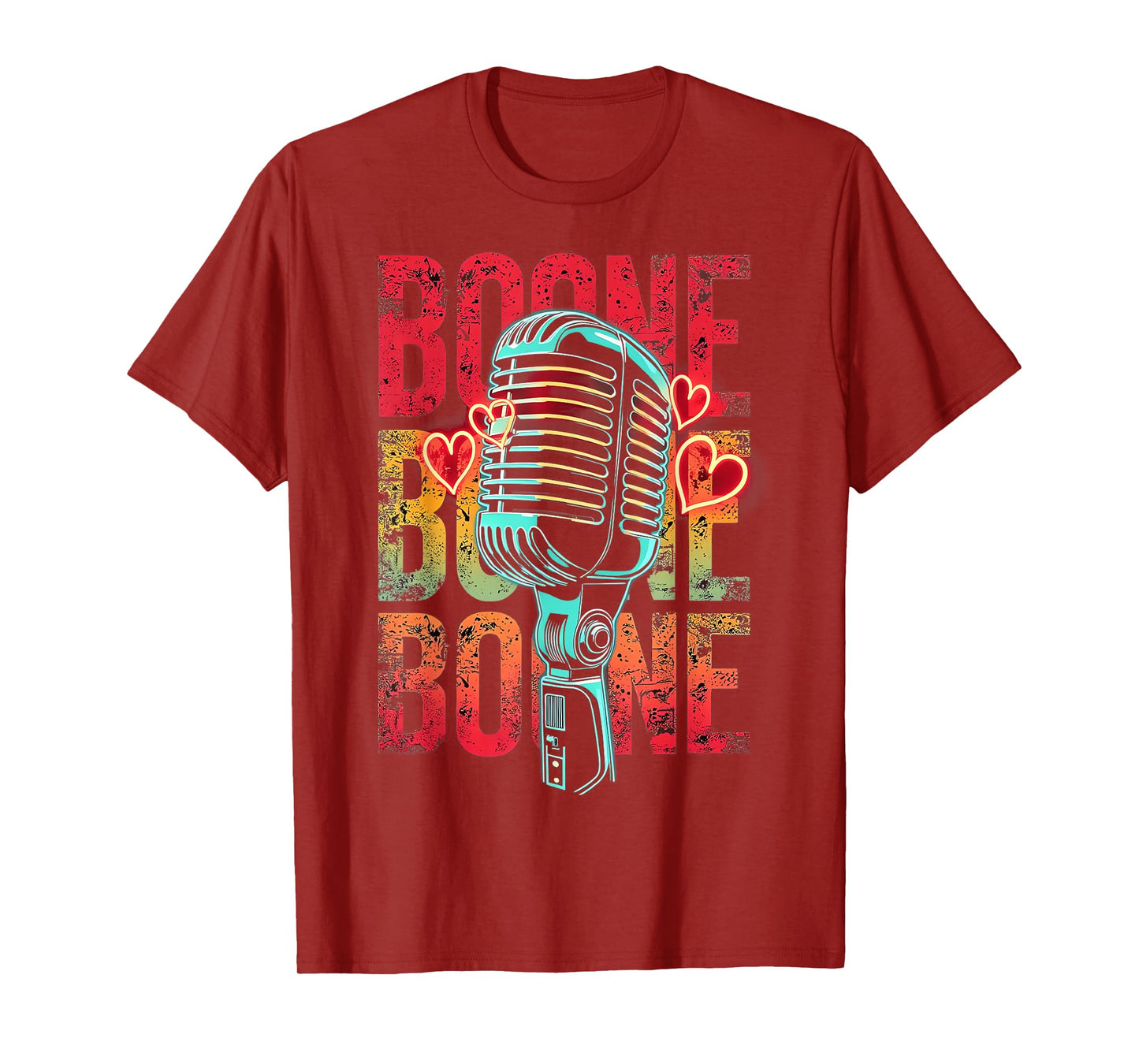Boone Family Name I Love Boone Personalized Vintage T-Shirt
