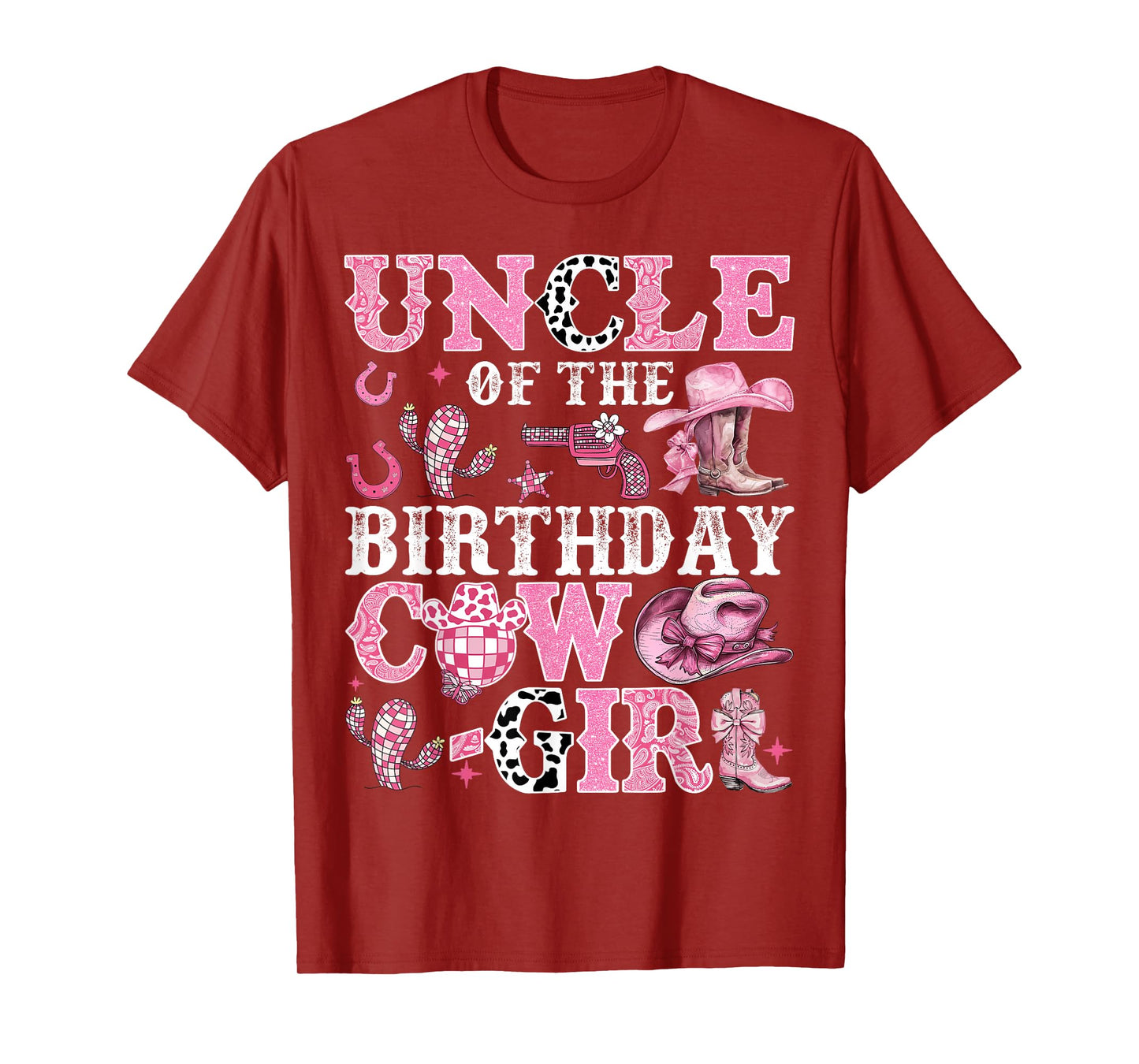 Uncle Of The Birthday Cow-Girl Rodeo Cow Girl Birthday T-Shirt