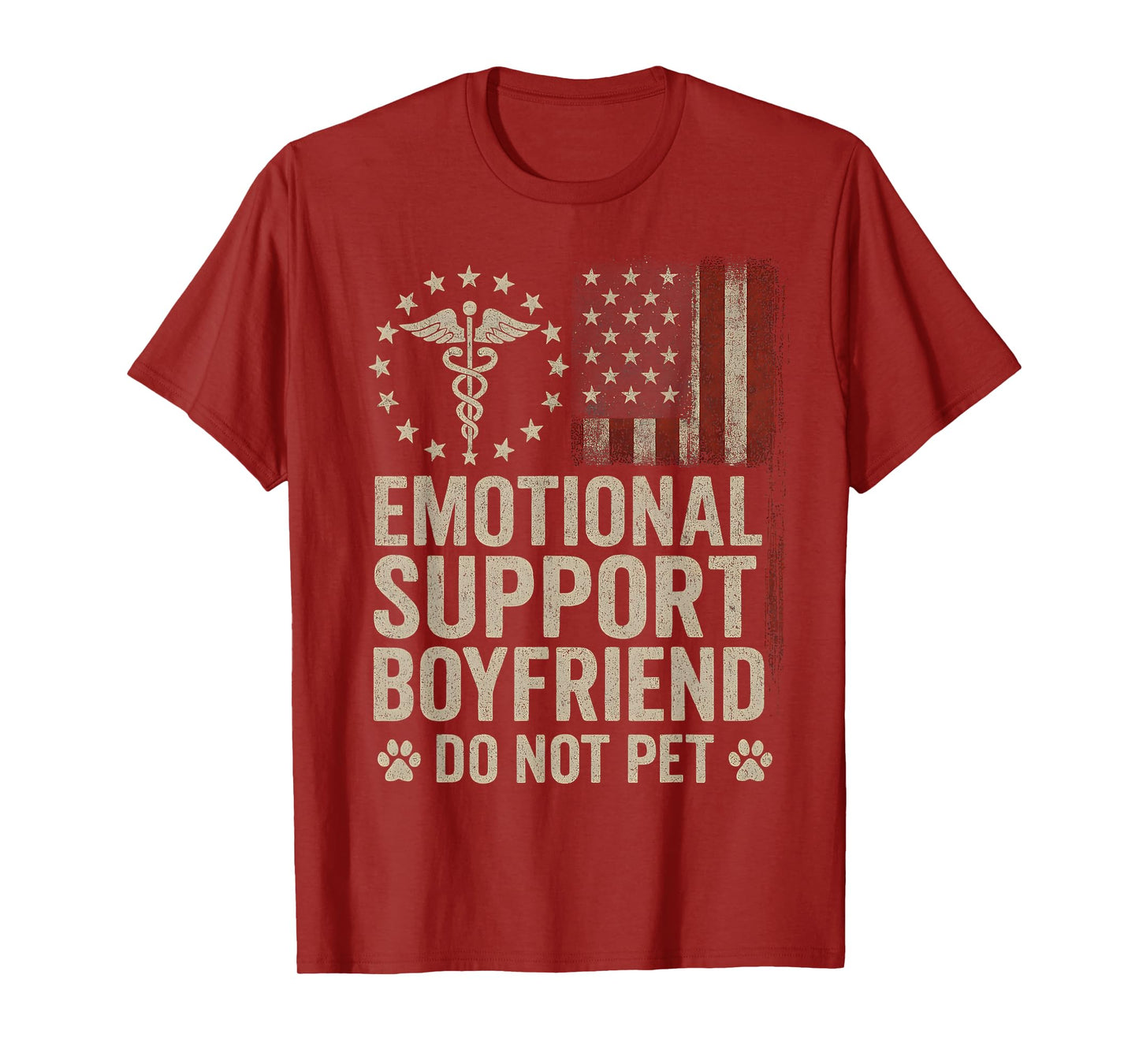 Emotional Support Boyfriend Do Not Pet Funny BF T-Shirt