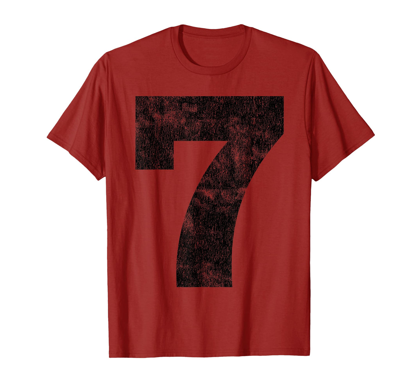 #7 Jersey Uniform Varsity Sports Large Number, 7th Birthday T-Shirt