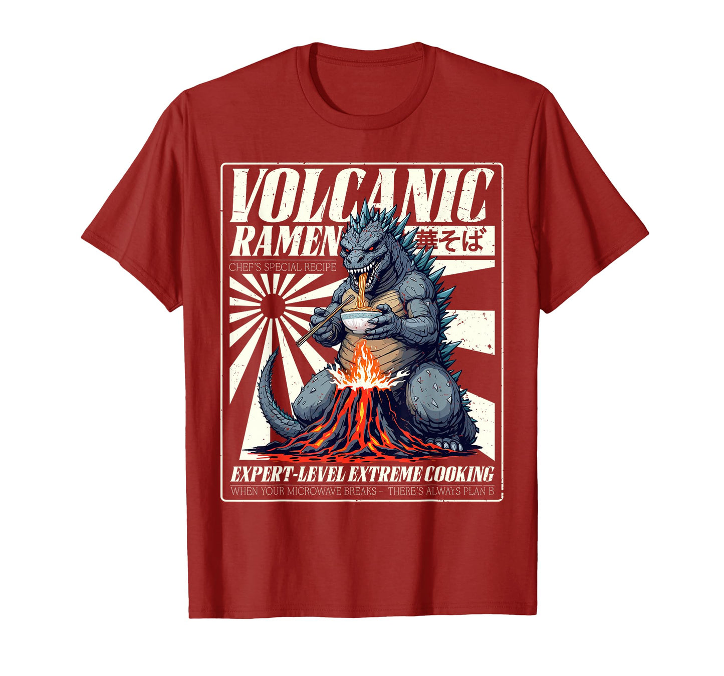 Giant Kaiju Eating Japanese Ramen Monster Lover Birthday T-Shirt