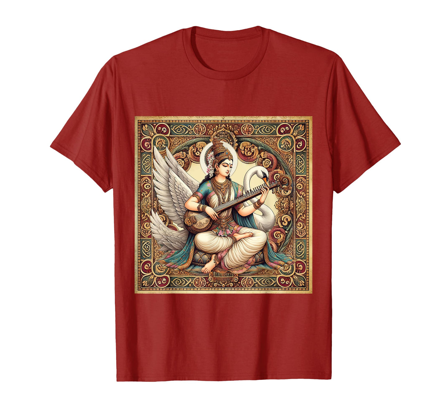 Hindu Goddess Saraswati Hinduism Mythology Vintage T-Shirt