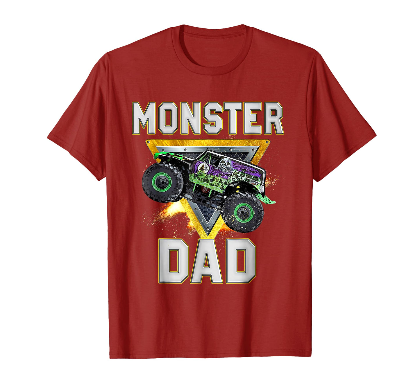 Monster Truck Dad Family Birthday Party Father's Day Gift T-Shirt