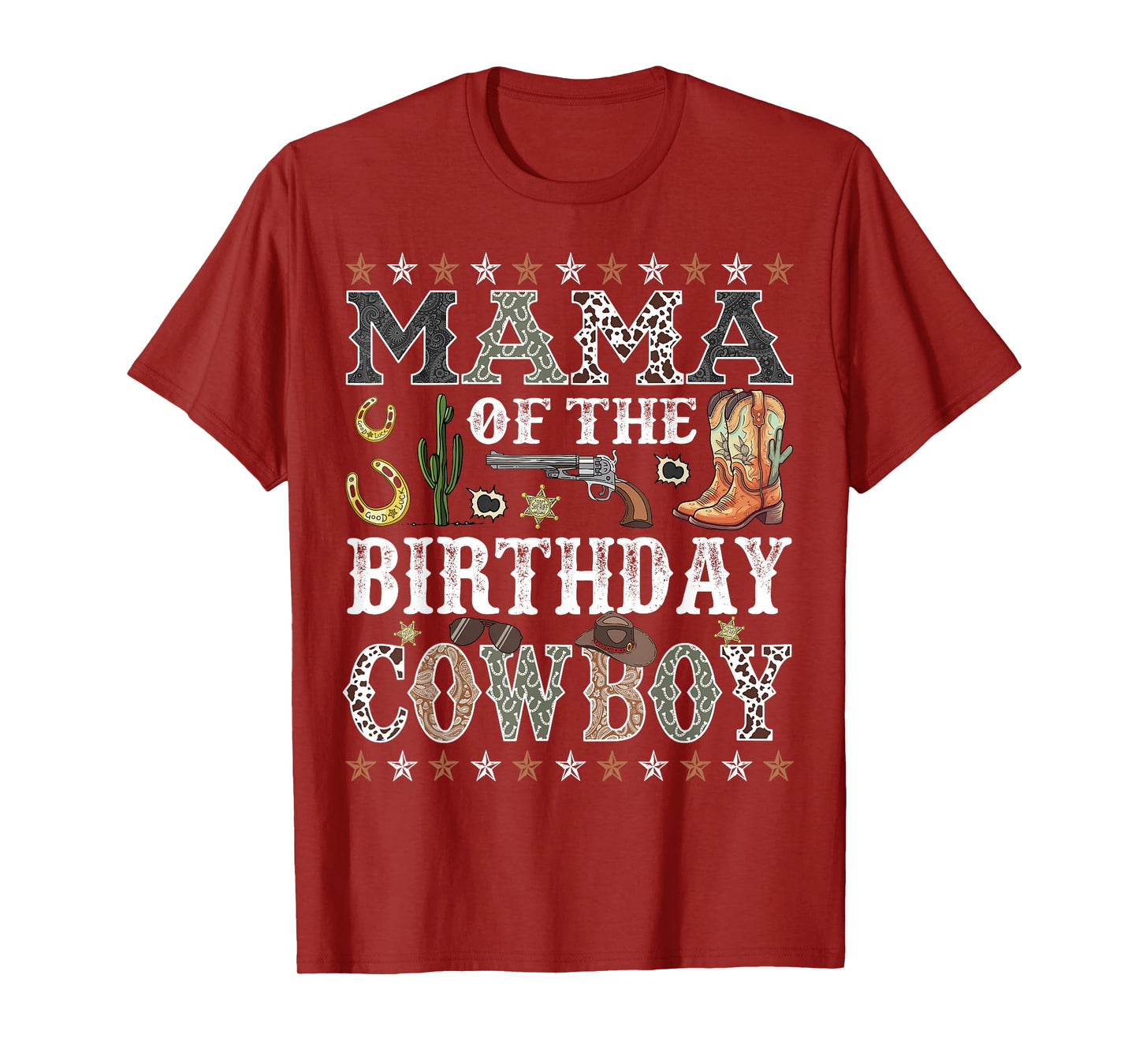 Mama Of The Birthday Cowboy Rodeo Mama T-Shirt