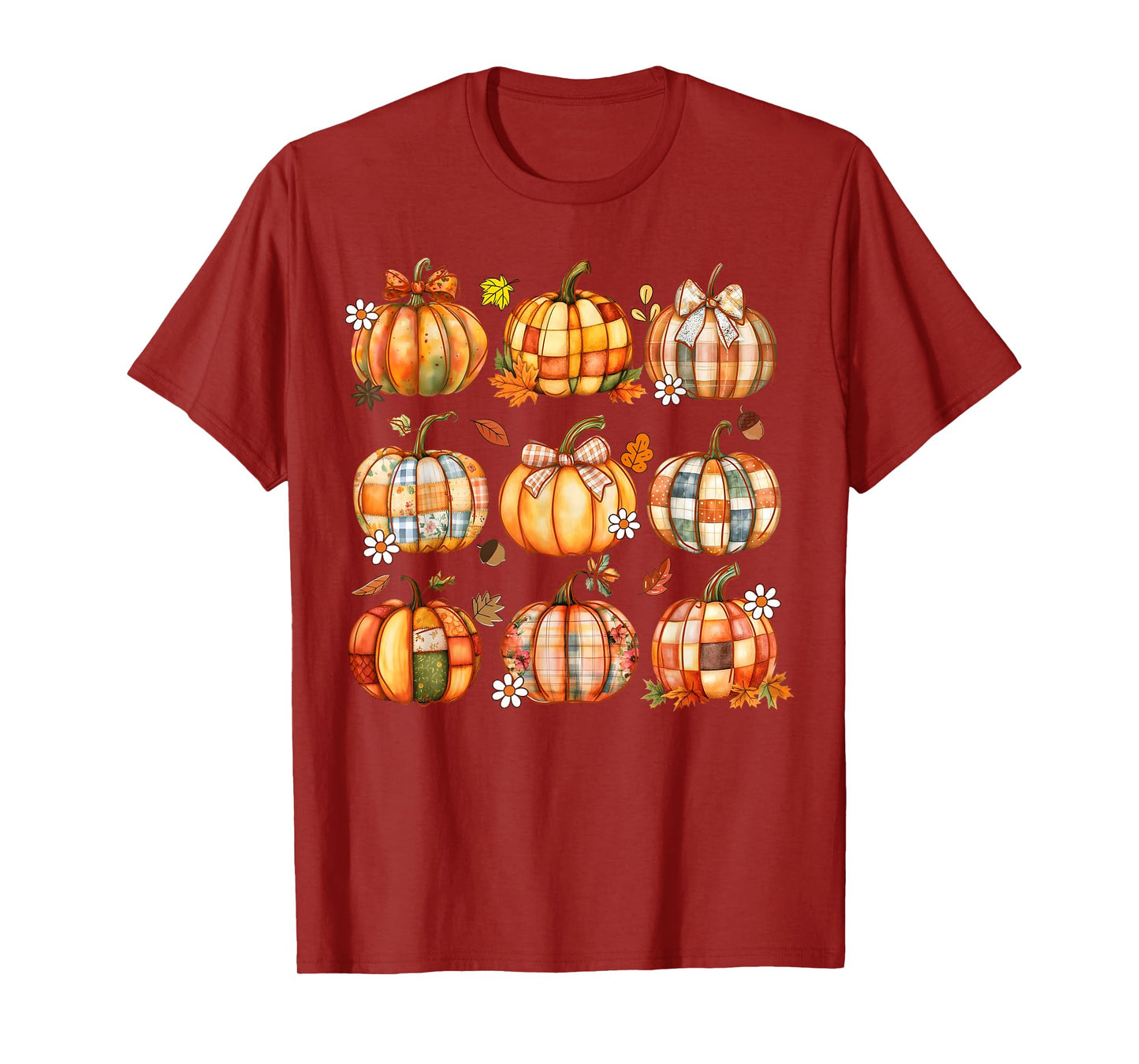 Coquette Bow Pumpkin Thanksgiving Fall Girl Women T-Shirt