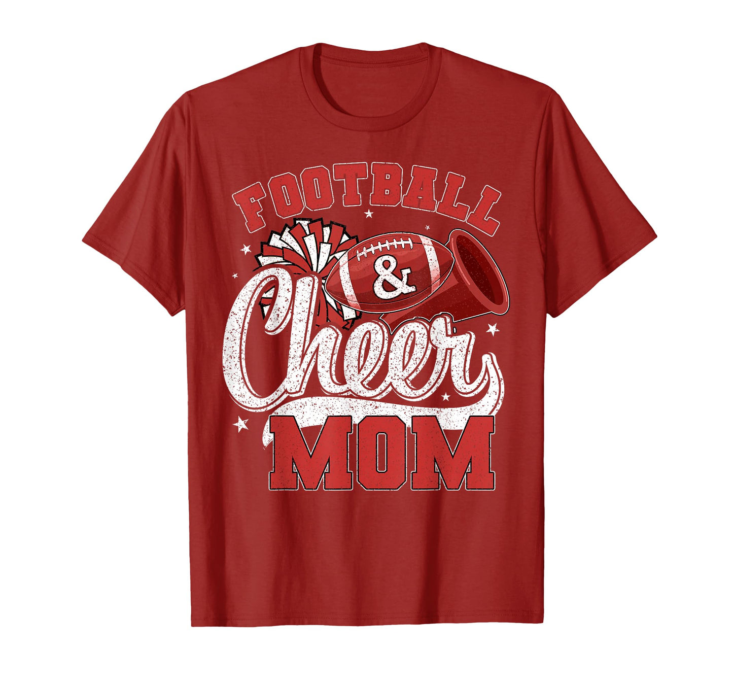 Football and Cheer Mom Vintage Cheerleader Family Matching T-Shirt