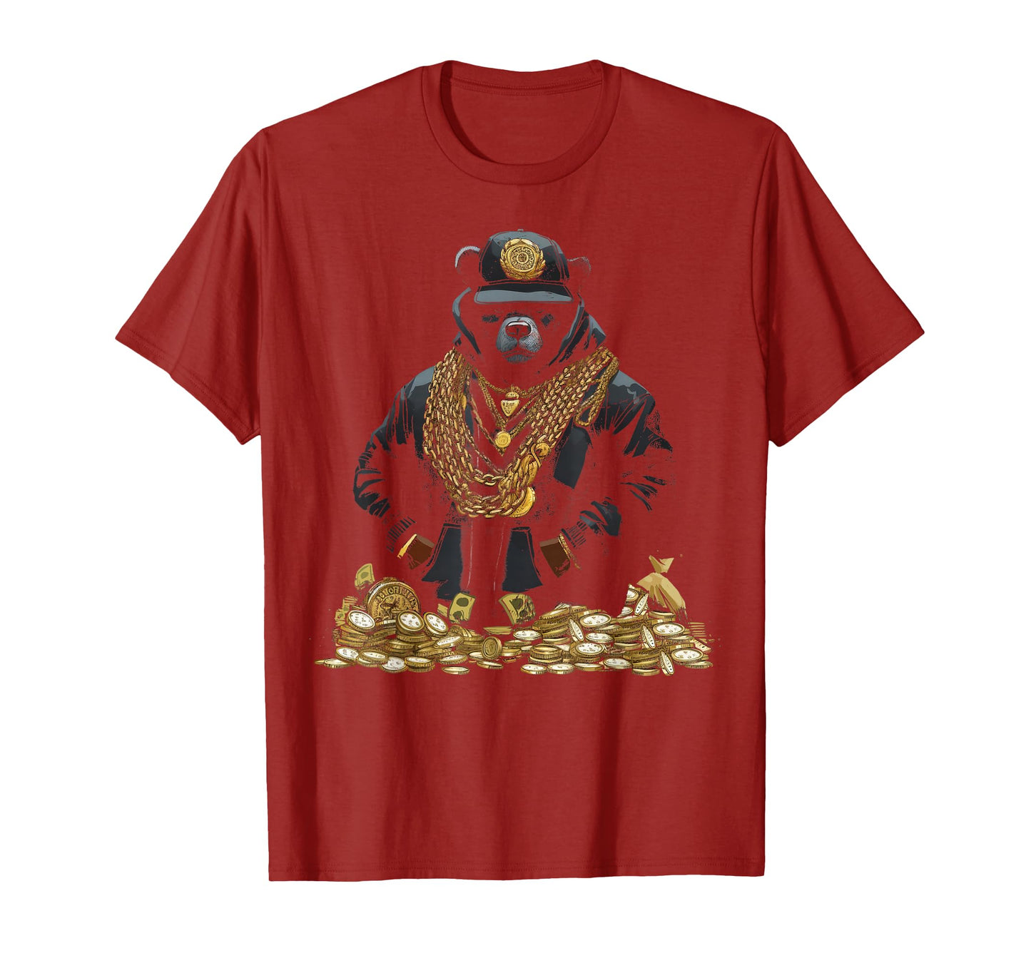 Hip Hop Bear And Gold T-Shirt