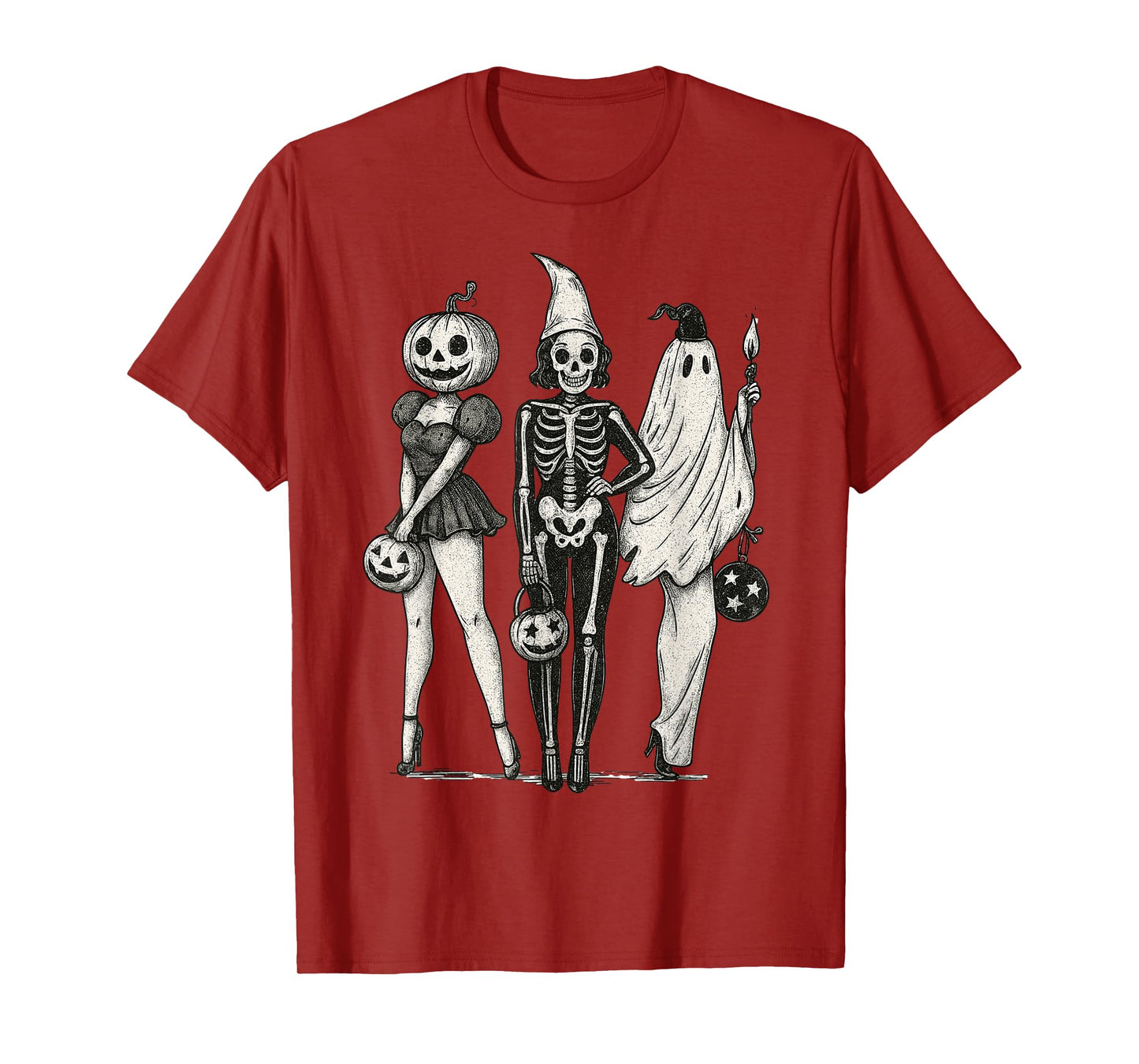 Funny Ghouls Halloween Ghost Spooky Squad Funny Girl Witchy T-Shirt