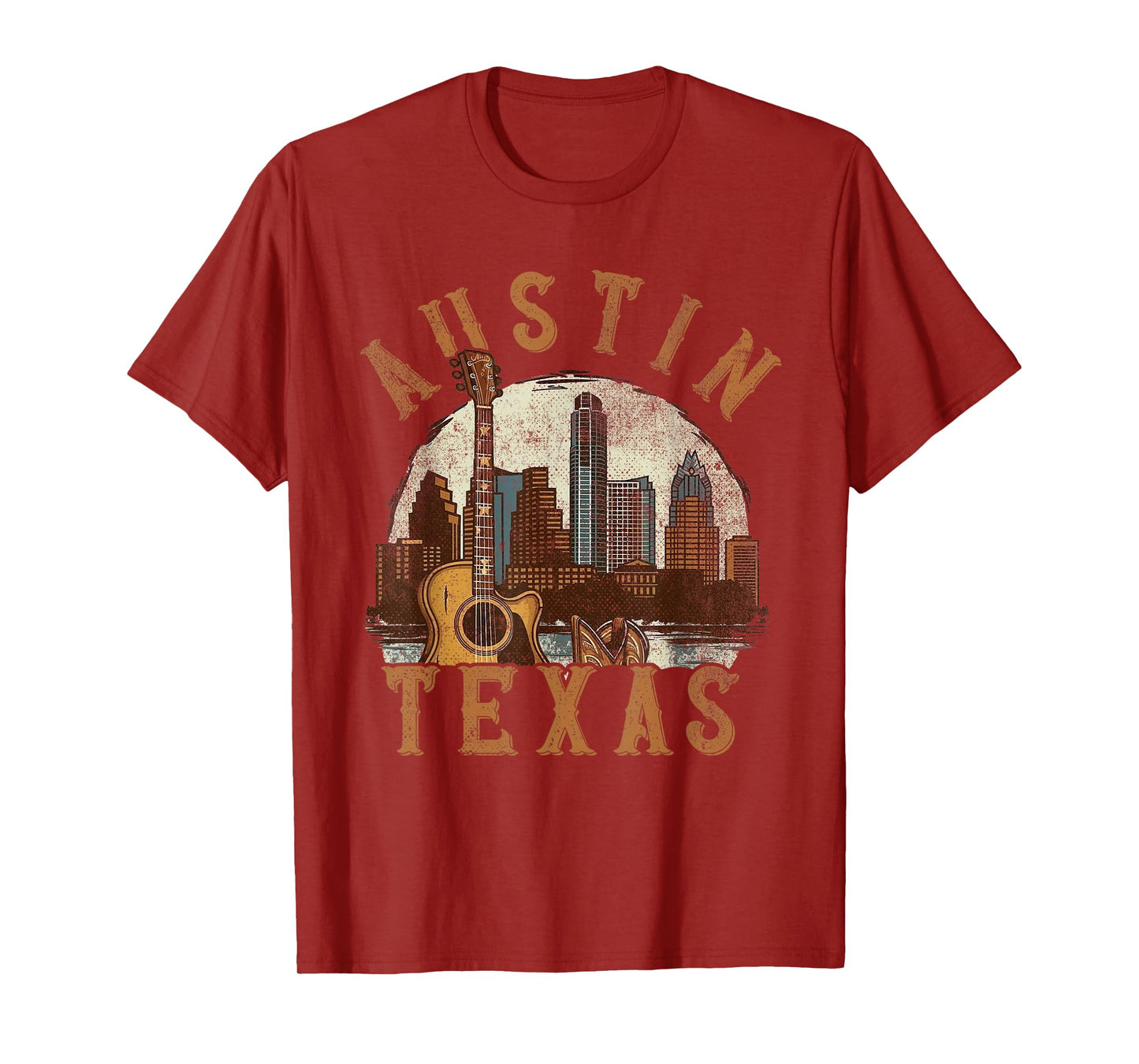 Austin Texas TX | Guitar skyline T-Shirt