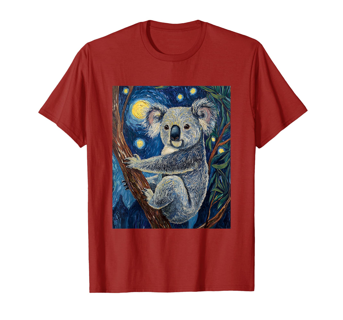 Cute Koala Bear - Van Gogh Style - Starry Night Graphic T-Shirt