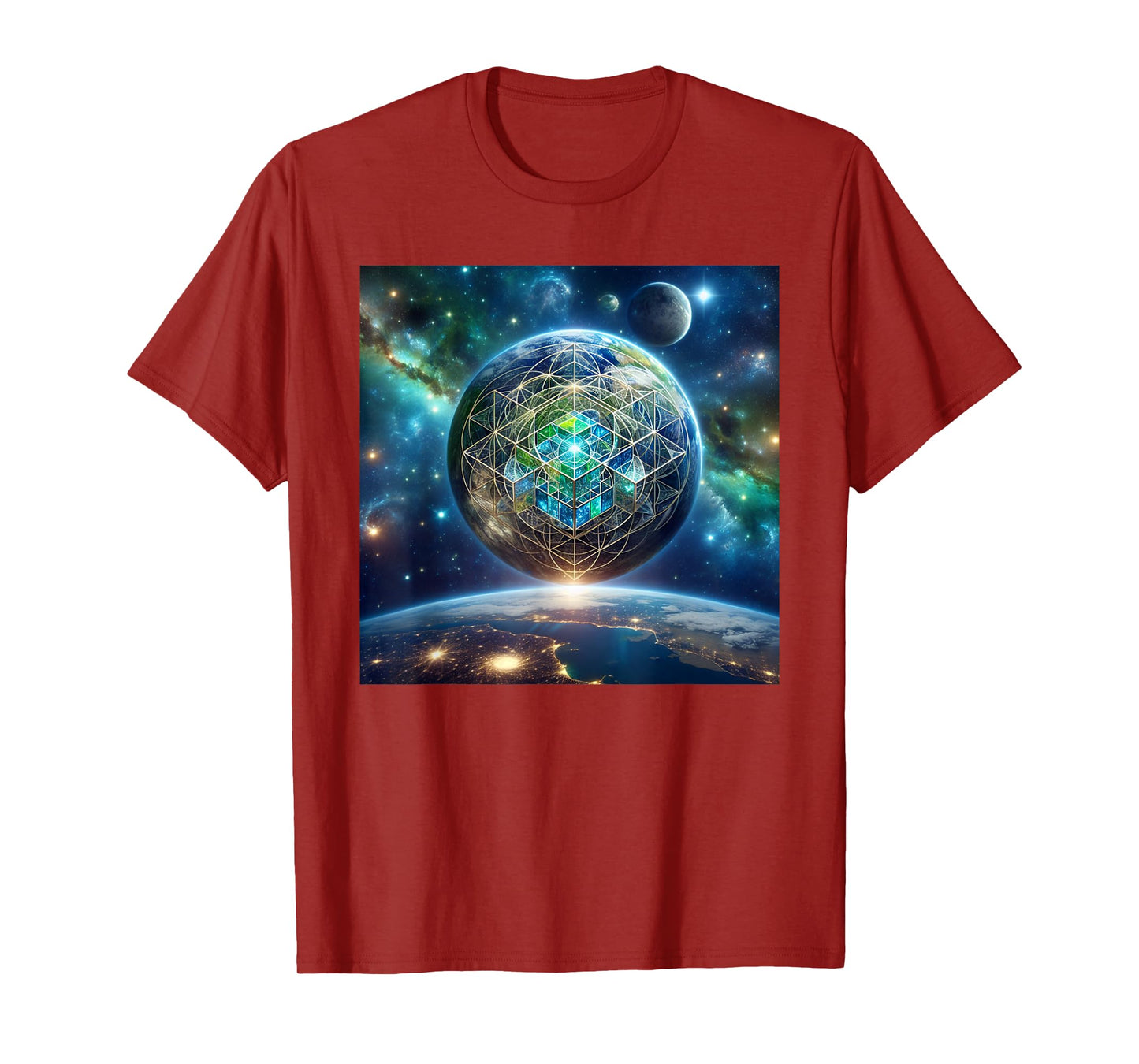 Arch Angel Metatron's Cube Sacred Geometry T-Shirt