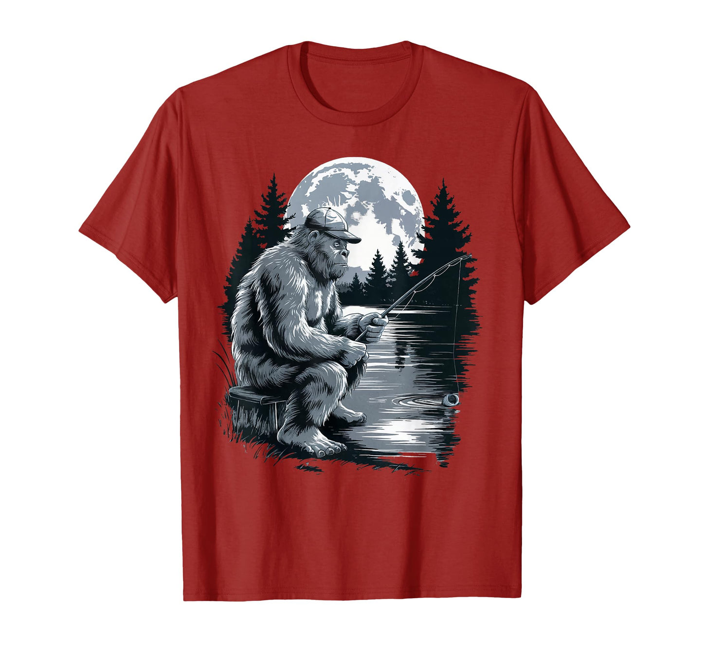 Big foot fishing, Cool Fishing Fisherman Bigfoot Sasquatch T-Shirt